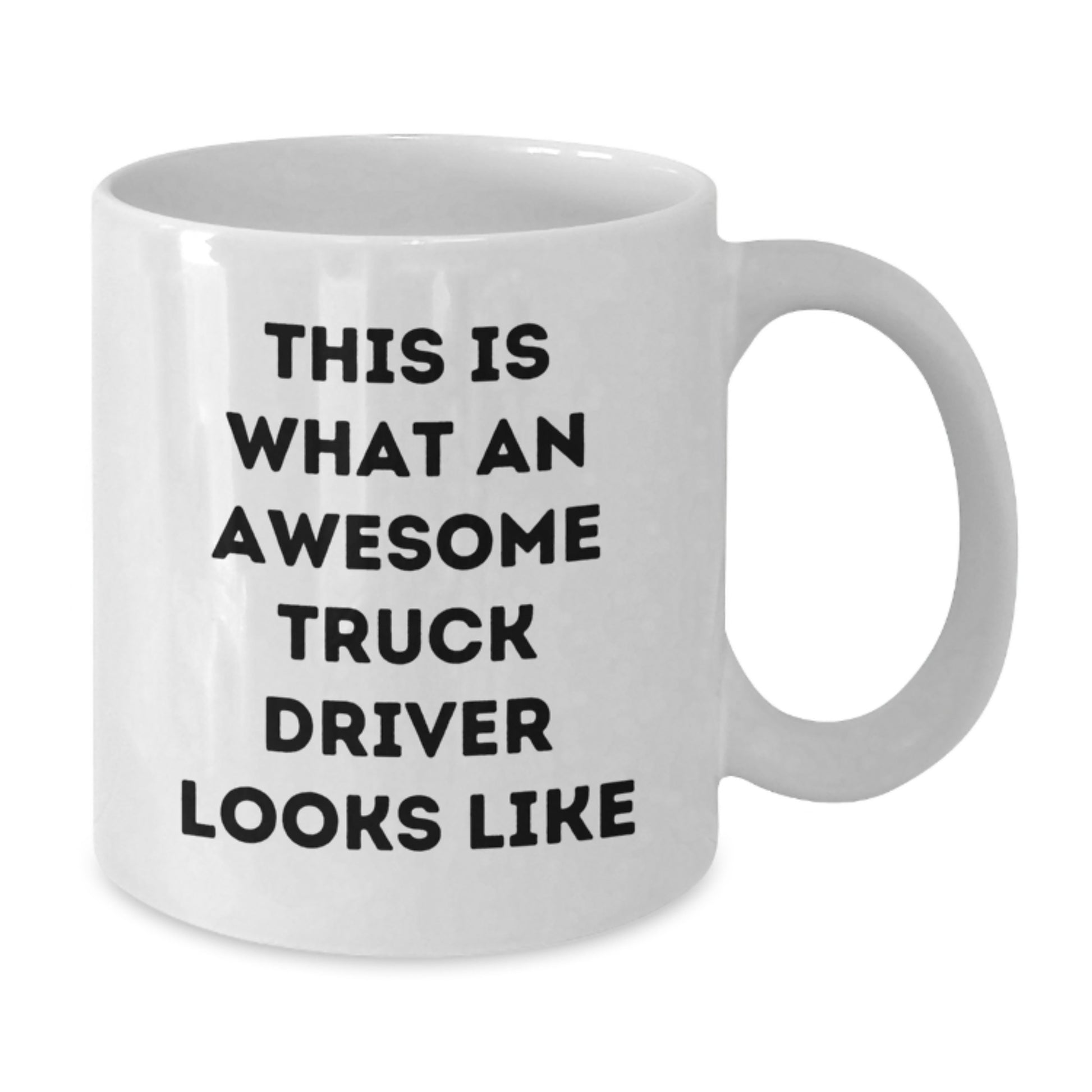 Funny Truck Driver Gifts, White Coffee Mug for Men, 'This Is What An Awesome Truck Driver Looks Like' Quote, Gifts from Friends or Family, Perfect Graduation Unique Gifts for Truck Driver - Additional