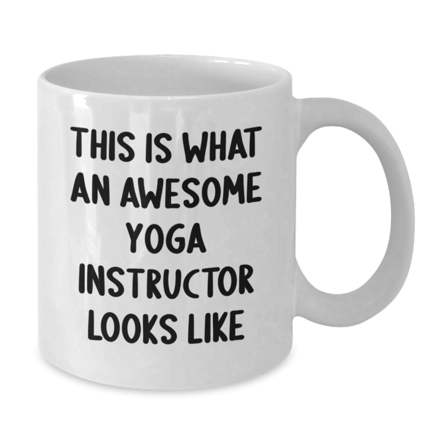 Funny Gifts from Men for Yoga Instructor Unique White Coffee Mug This Is What An Awesome Yoga Instructor Looks Like - Gift for Yoga Instructor Men - Additional