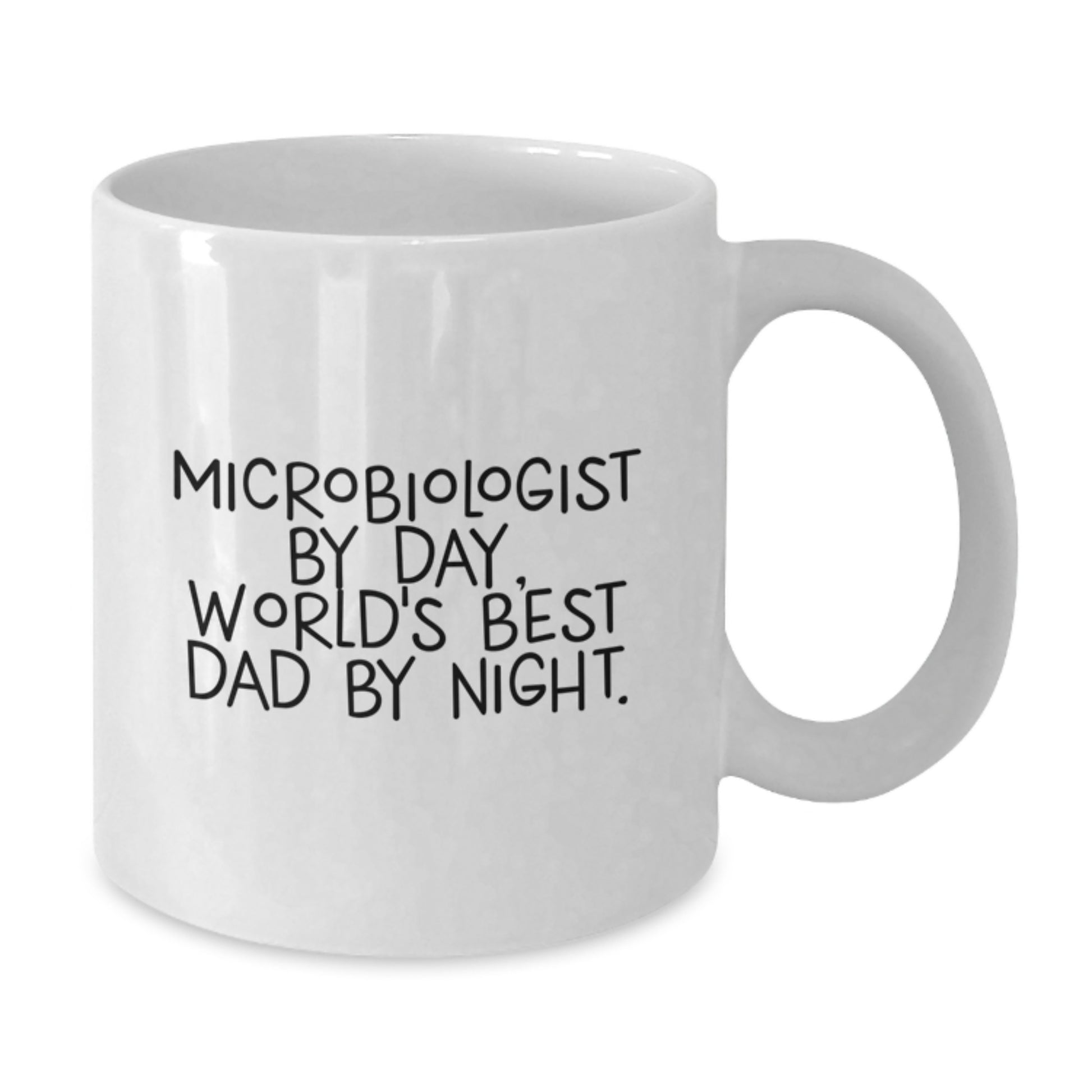 Unique Valentine's Gifts for Microbiologist Dad Funny Quote White Coffee Mugs, Gifts from Family - Additional