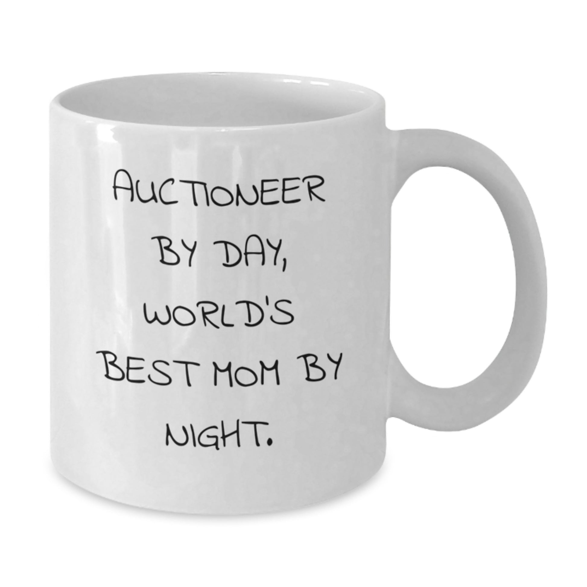 Auctioneer Gifts, Funny Mom, White Coffee Mug, Unique Christmas Memorable Presents, Gifts from Family to Auctioneer - Additional