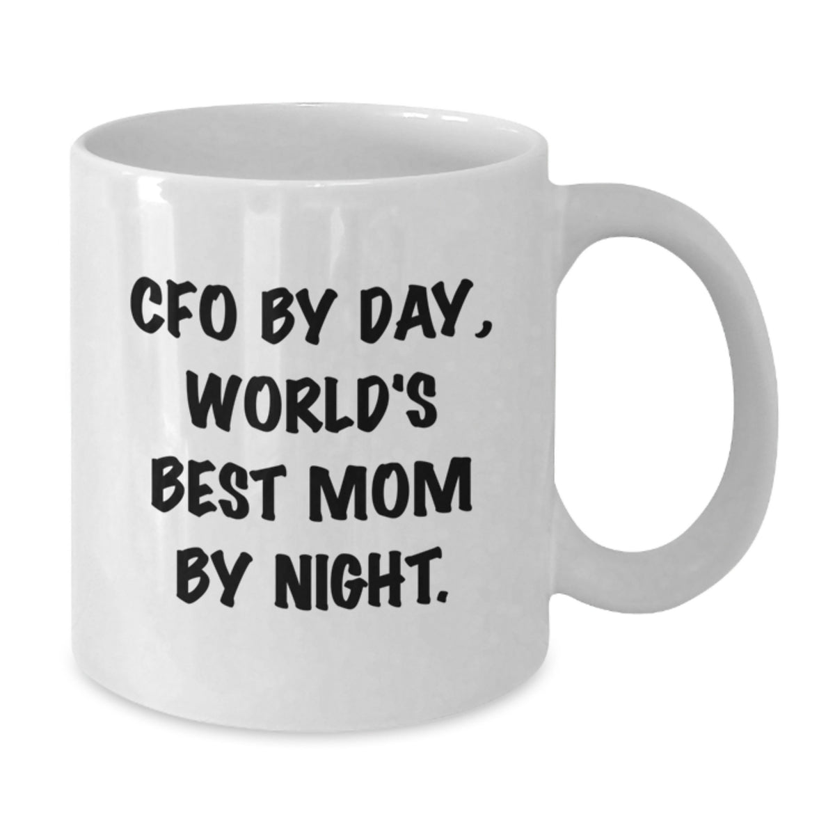 Funny CFO Gifts for Men, Women, Friends, Coworkers, Family - White Coffee Mug, 'CFO By Day, World's Best Mom By Night' - Gift from Mom, Dad, Husband, Wife - Additional