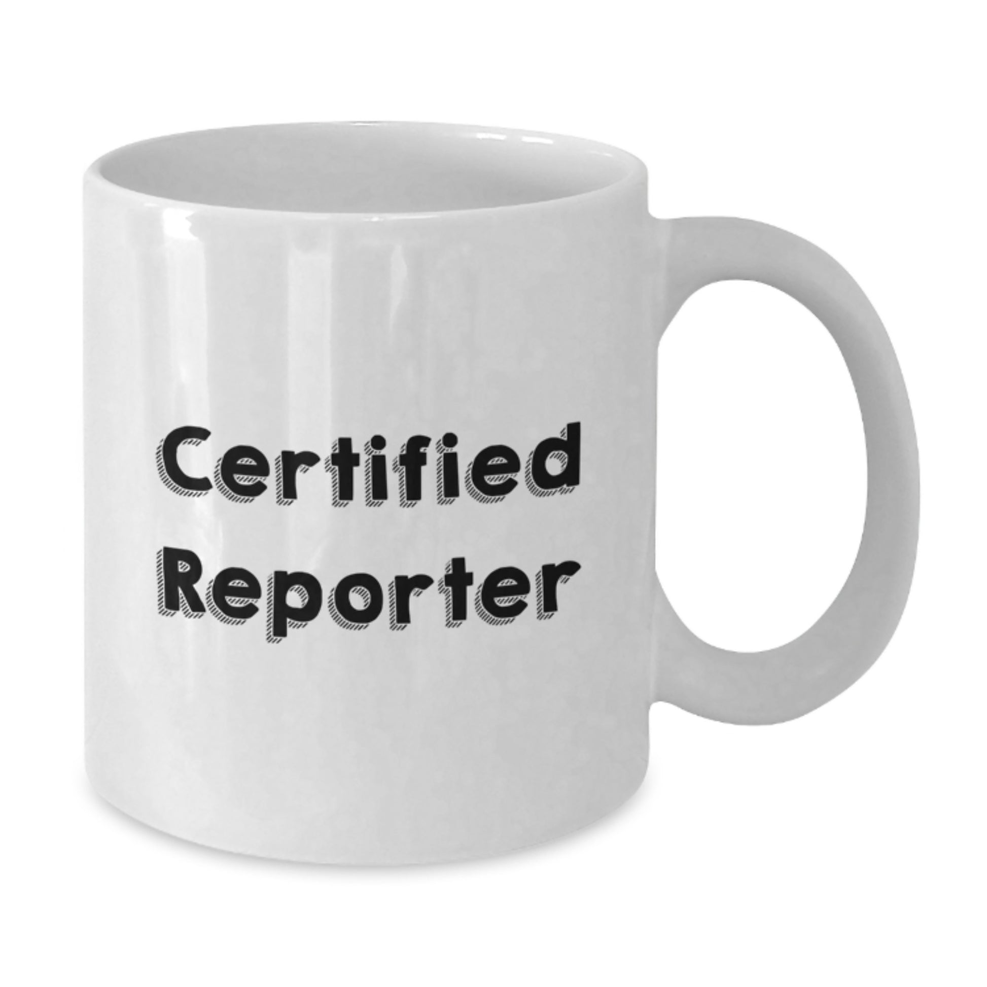 Funny Reporter Gifts for Men from Friends - White Coffee Mug - 'Certified Reporter' Quote for Graduation - Additional