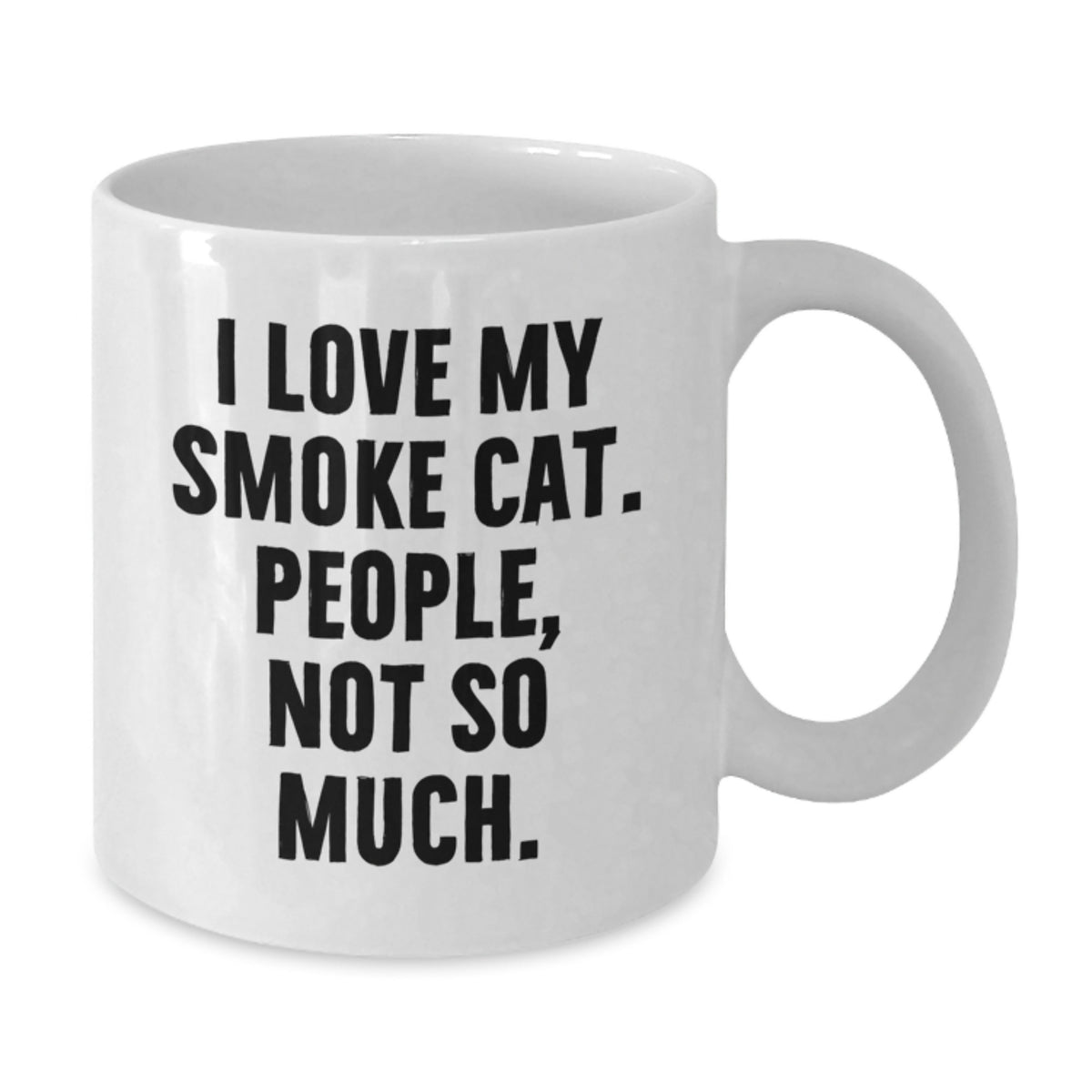 Funny Smoke Cat Gifts from Friends, White Coffee Mug for Birthday, Smoke Cat Lovers, Unique - Additional