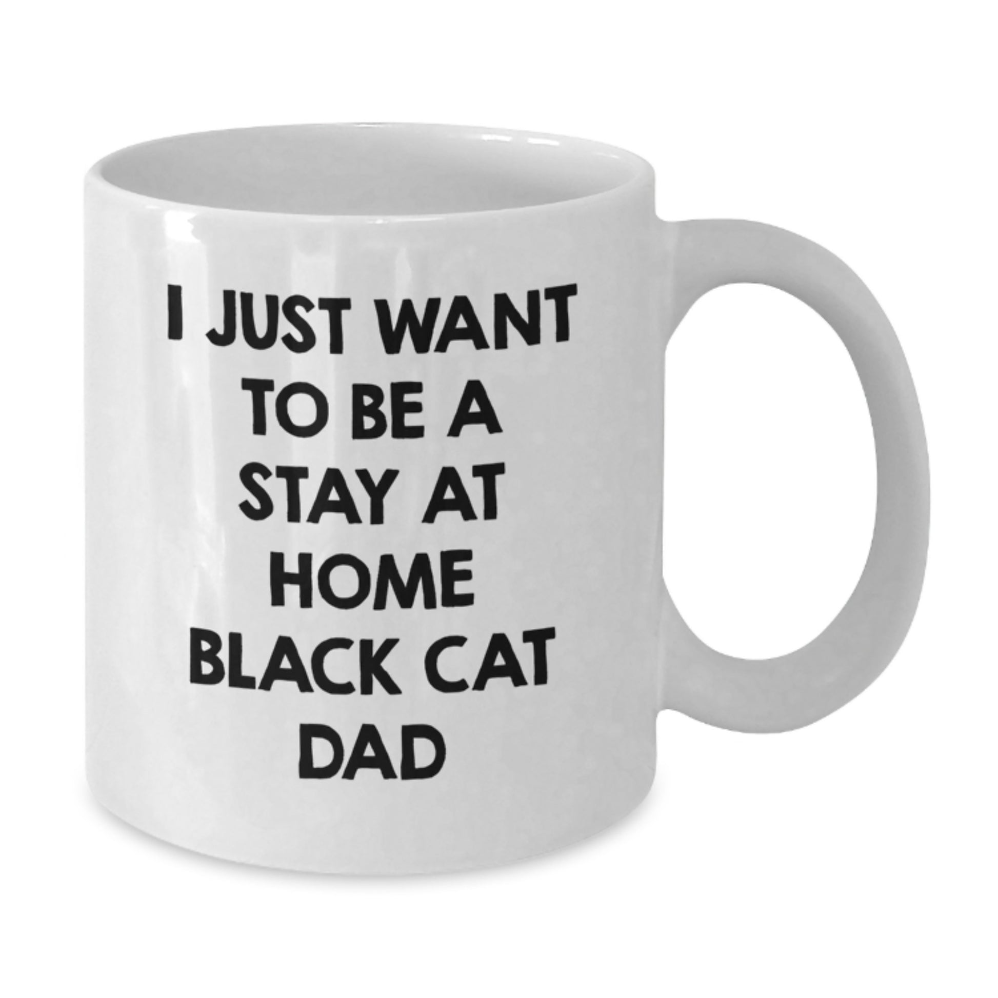 Funny Black Cat Dad White Coffee Mug Gift from Family for Black Cat Lover's Birthday Unique - Additional