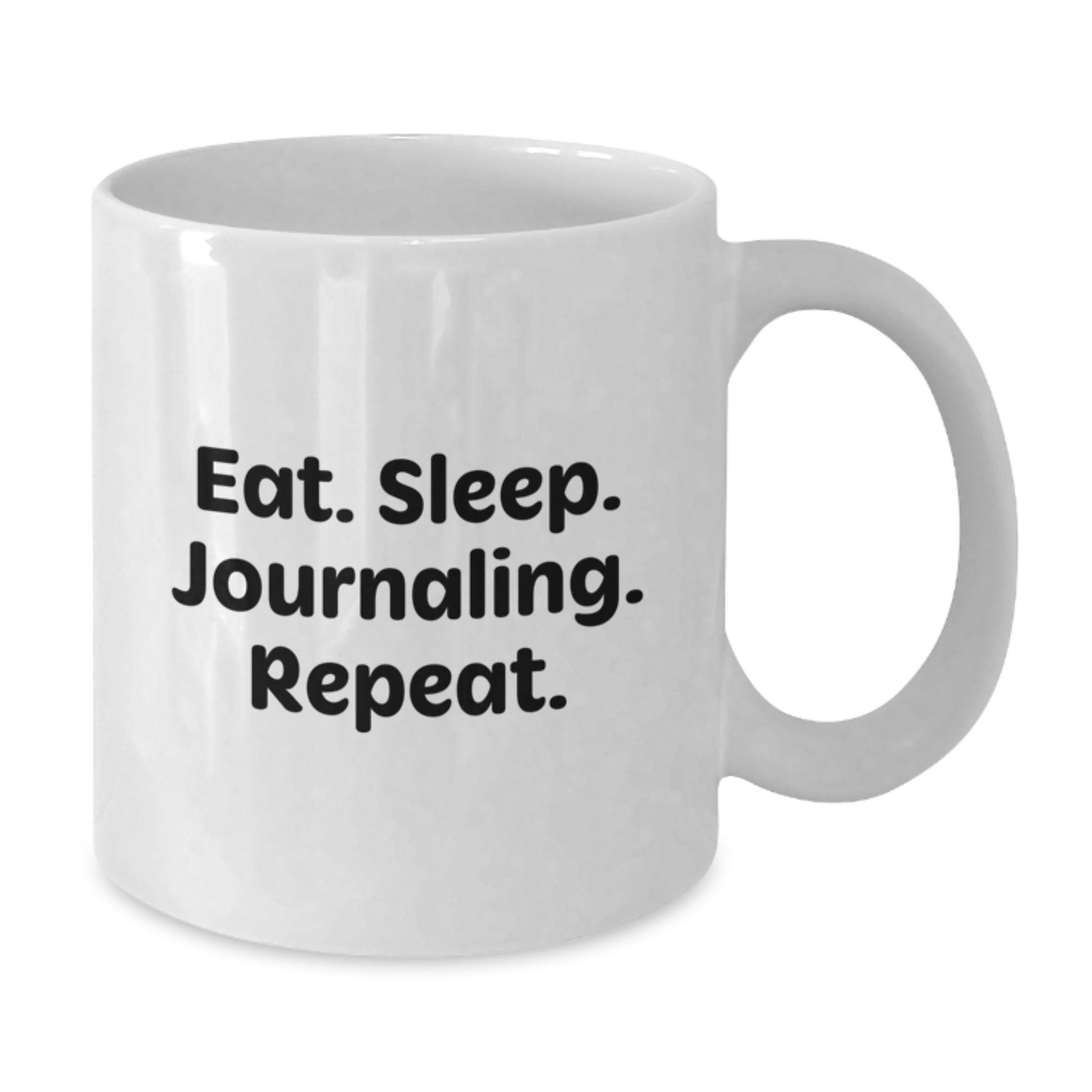 Funny Journaling White Coffee Mug Gifts from Friends for Journaling Lovers Birthday Morning Routine - Additional