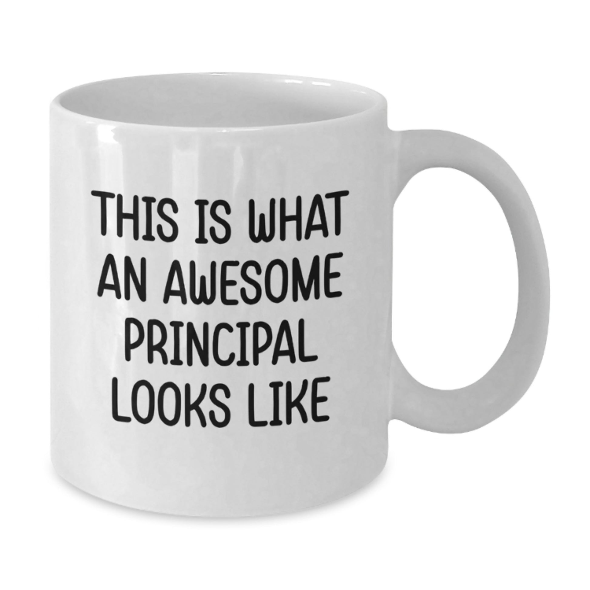 Funny Principal Gifts from Men, Valentine's Unique Gifts for Principal, White Coffee Mug with This Is What An Awesome Principal Looks Like Quote - Additional