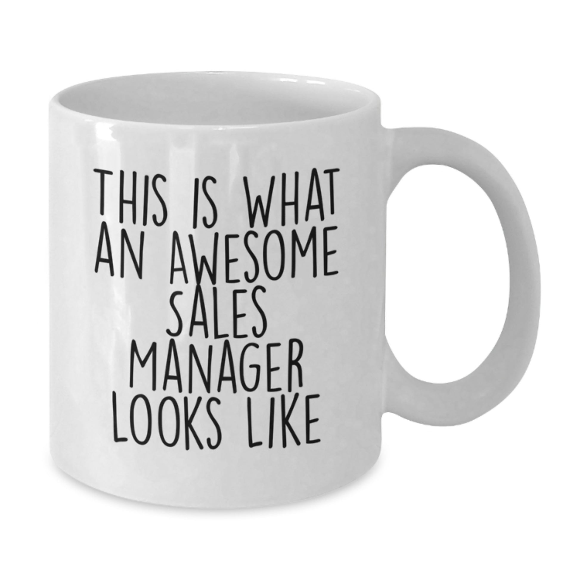 Funny Sales Manager Gifts, White Coffee Mugs for Birthday, Gifts from Friends to Awesome Sales Manager, 'This Is What An Awesome Sales Manager Looks Like' - Additional