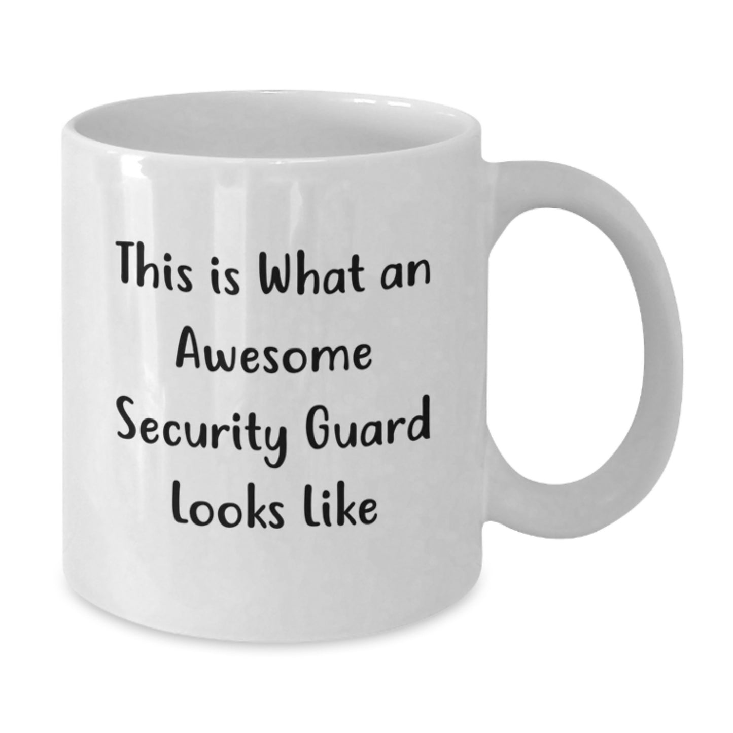 Funny Security Guard Gifts from Friends - 'This Is What An Awesome Security Guard Looks Like' White Coffee Mug for Birthday - Additional