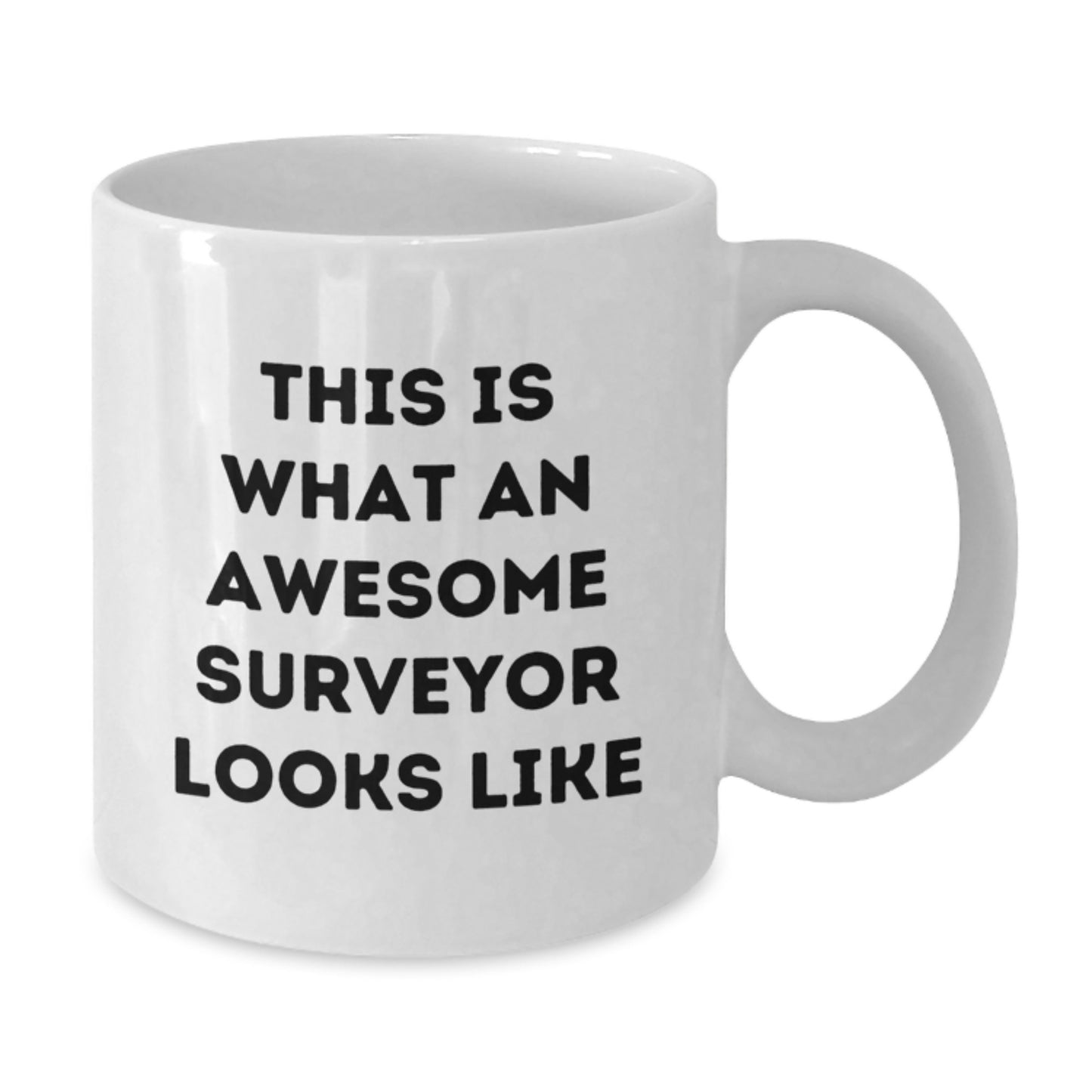 Funny Surveyor Gifts, Surveyor White Coffee Mug, This Is What An Awesome Surveyor Looks Like, Birthday Unique Gifts from Friends, Gifts for Surveyor - Additional