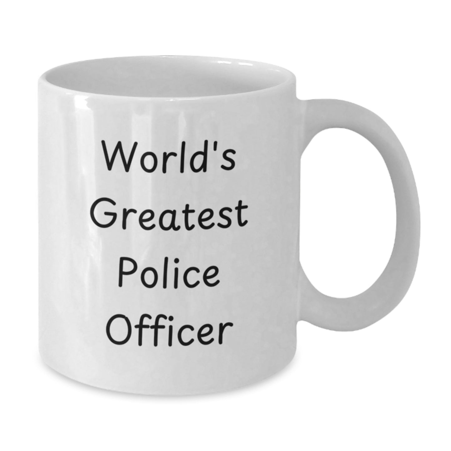 Funny Police Officer Gifts from Men - World's Greatest White Coffee Mug for Police Officer Dad on Father's Day - Additional