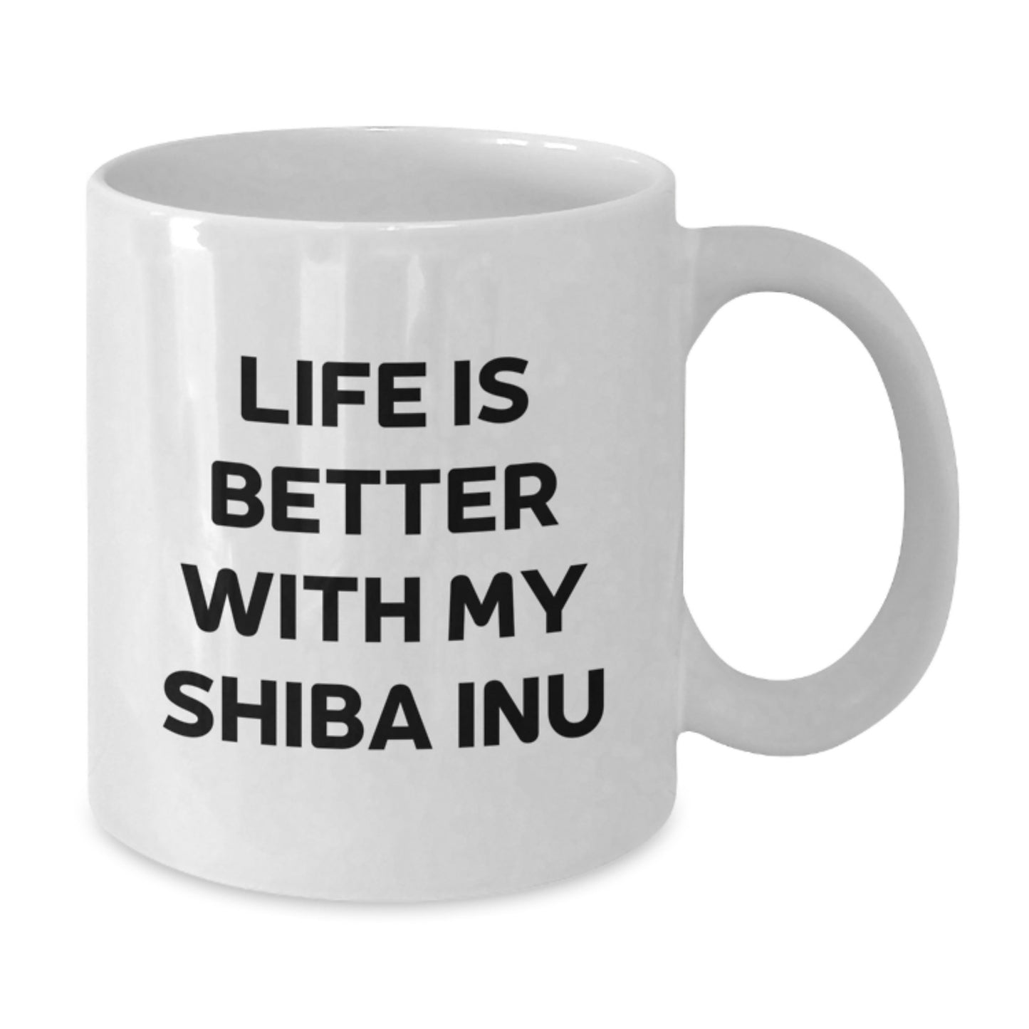 Shiba Inu Dog Gifts for Friends - Funny White Coffee Mug for Valentine's from Women - Additional