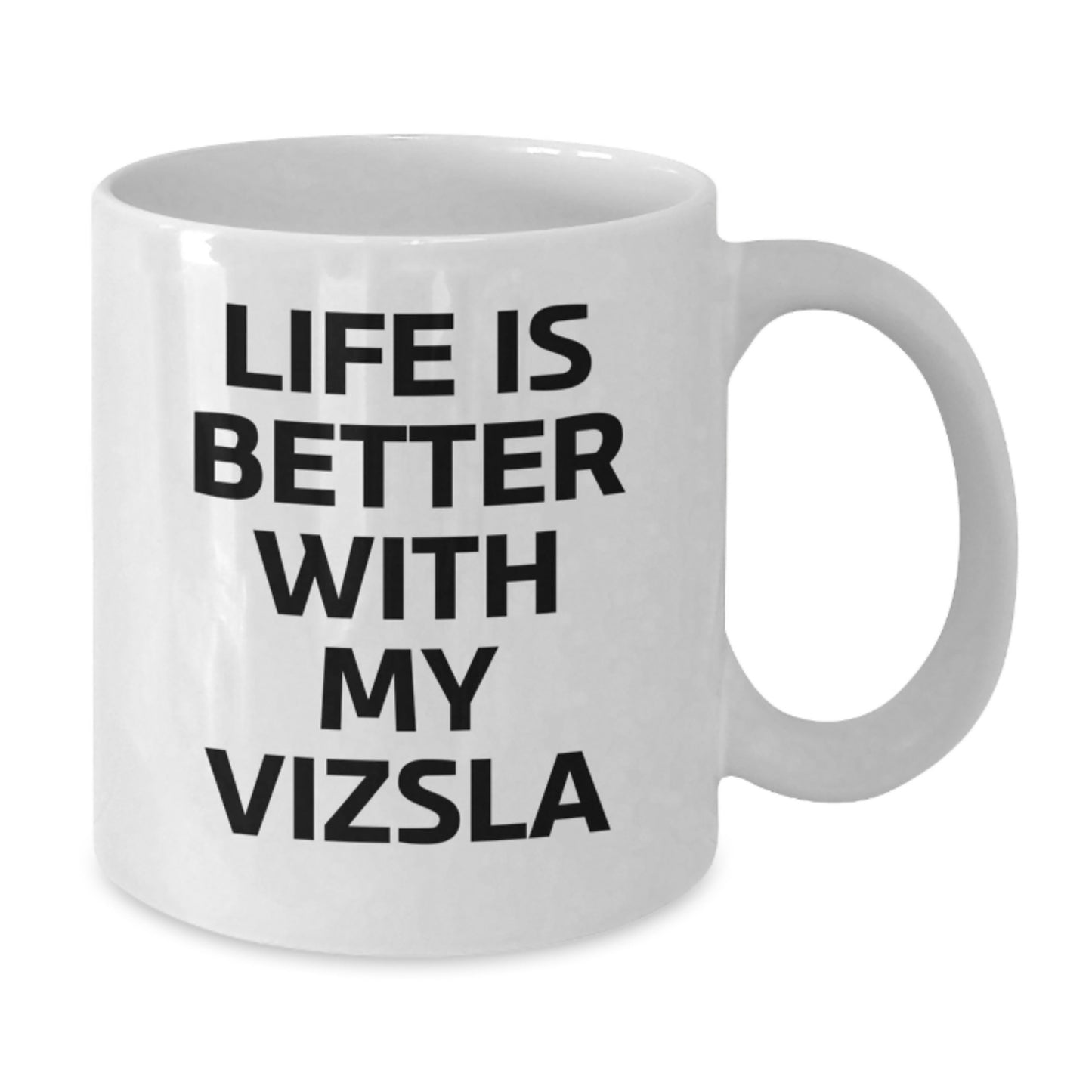 Funny Vizsla Dog Lover Gifts from Friends, Family, or Coworkers for Valentine's Unique White Coffee Mug - Additional
