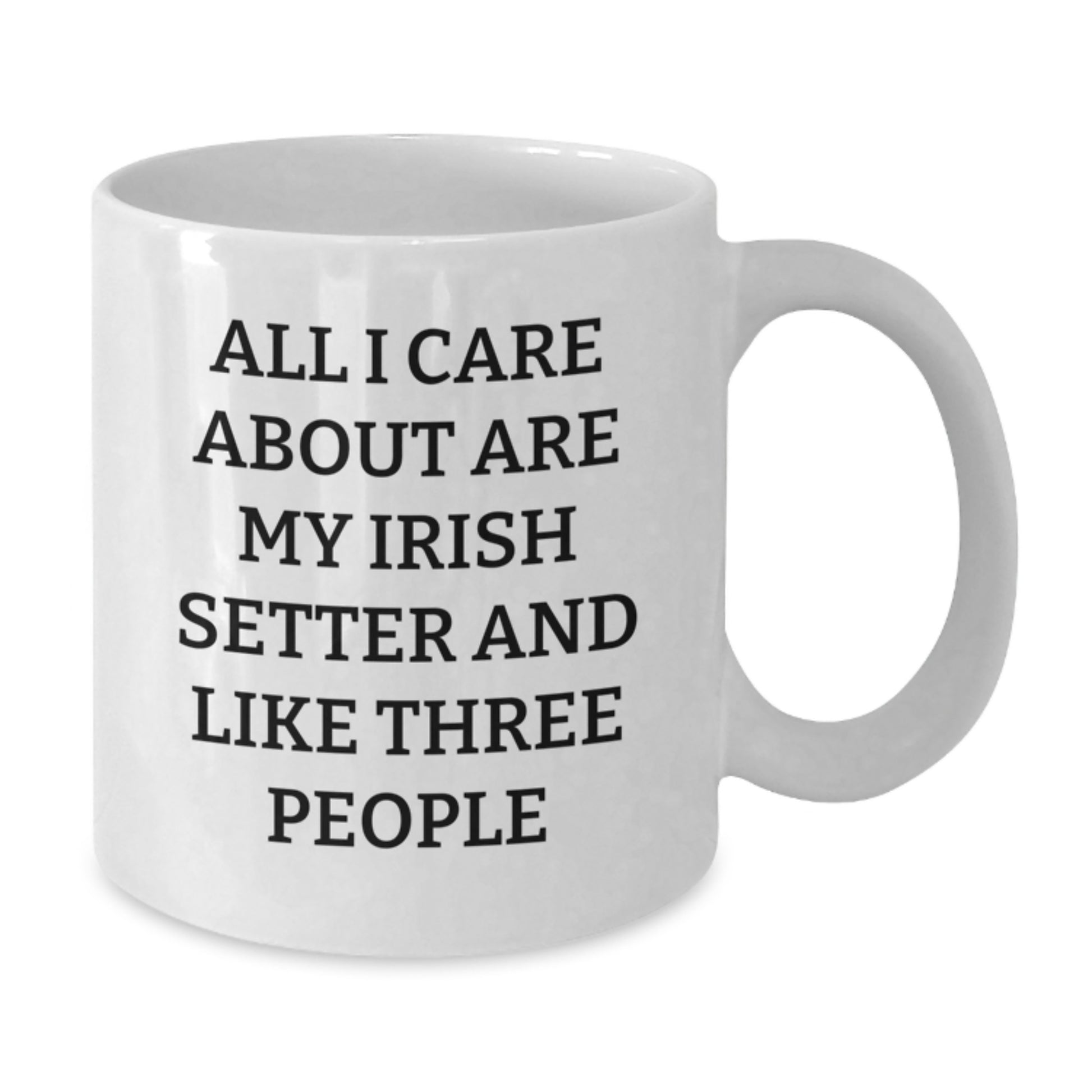 Irish Setter Dog Lovers Gifts from Family for Birthday - White Coffee Mug 'All I Care About Are My Irish Setter And Like Three People' - Additional
