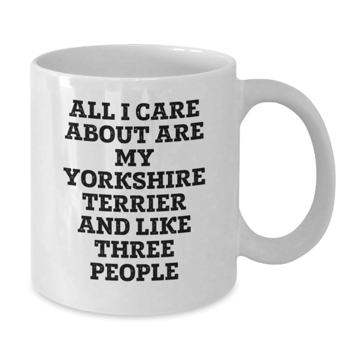 Funny Yorkshire Terrier Dog White Coffee Mugs for Birthday, Gifts from Friends to Yorkshire Terrier Dog Owners, Cute White Ceramic Mug with 11oz or 15oz Capacity - Additional