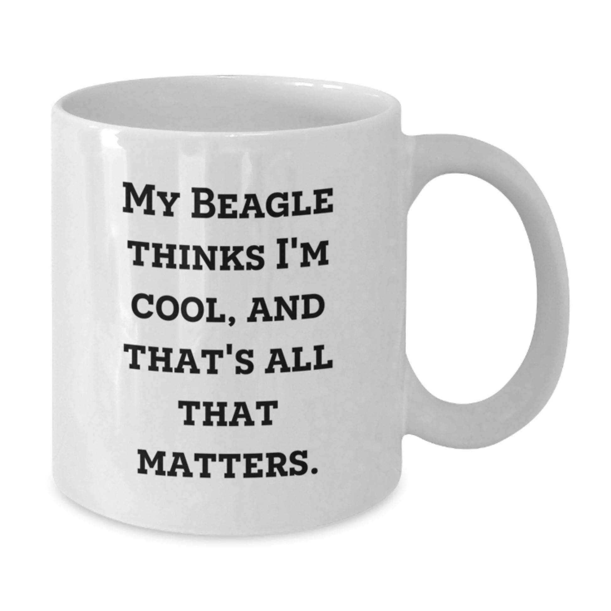Funny Beagle Dog Lover Gifts from Men to Women Friends on Valentine's Unique White Coffee Mug - Additional