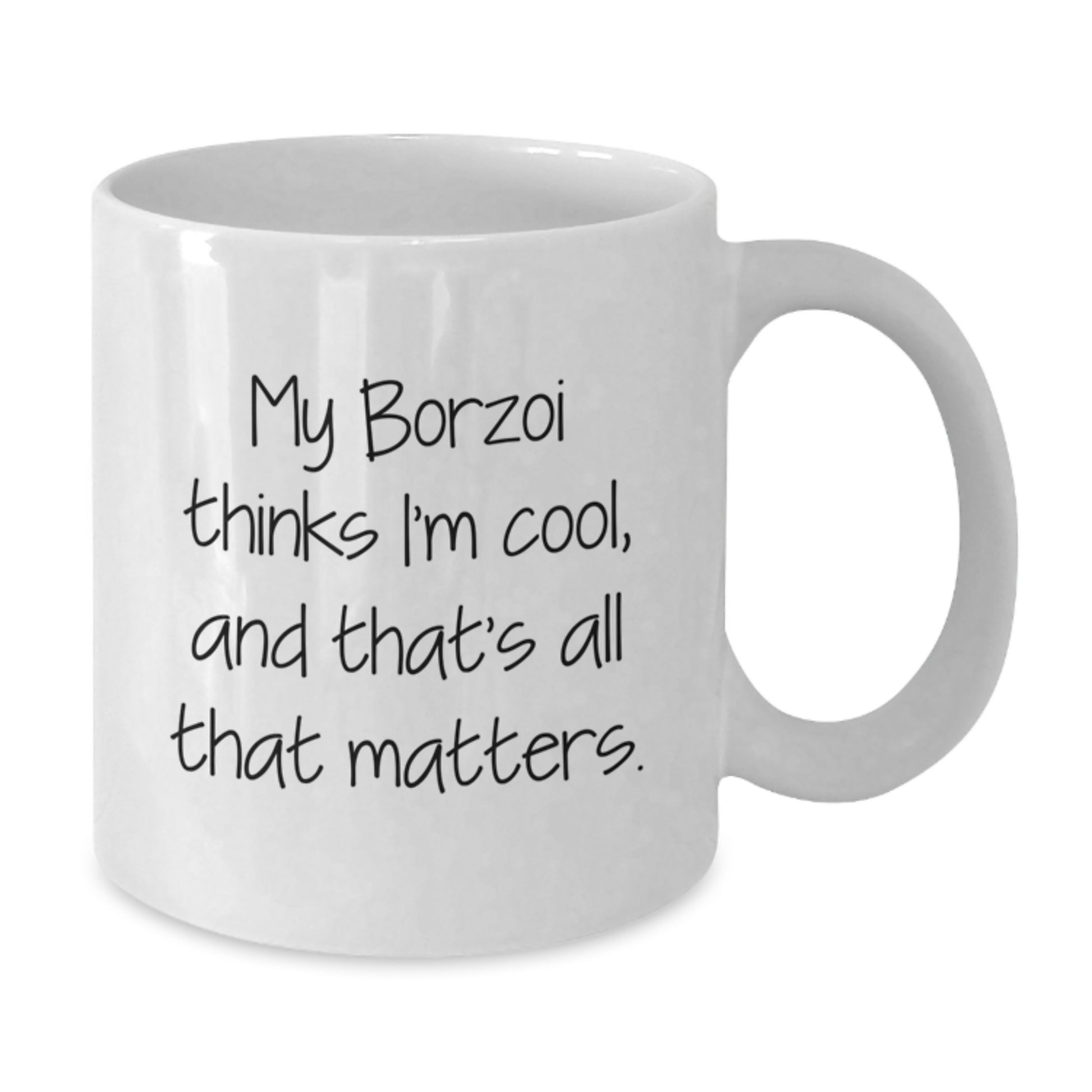 Borzoi Dog Lovers Funny White Coffee Mug Gifts from Friends and Family for Valentine's - Additional