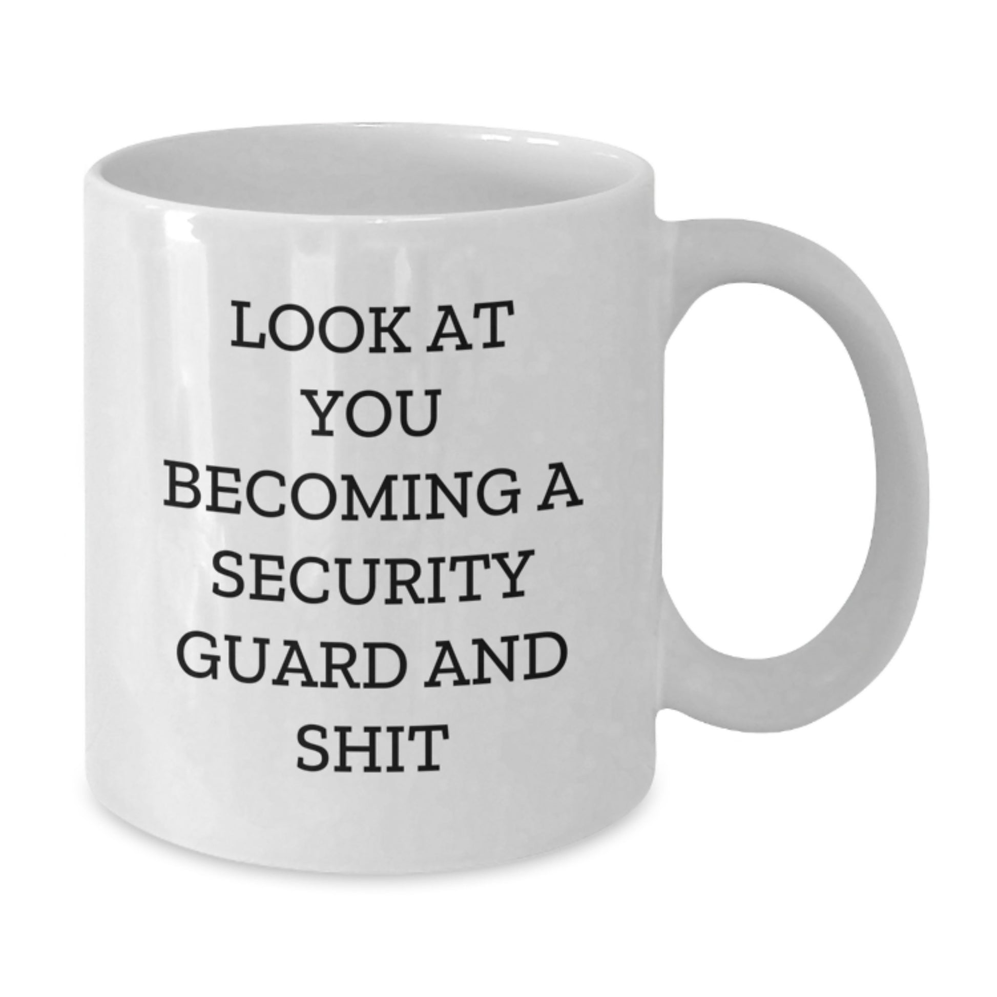 Funny Security Guard White Coffee Mugs for Him, Gifts from Friends, Coworkers, Family to Celebrate Graduation Unique - Additional