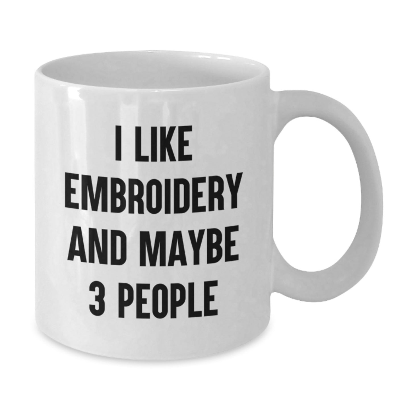 Embroidery Gifts for Men and Women, Funny Quote White Coffee Mug, 11oz or 15oz Capacity Ceramic, Microwave and Dishwasher Safe, Perfect Graduation Unique Gifts from Family and Friends - Additional