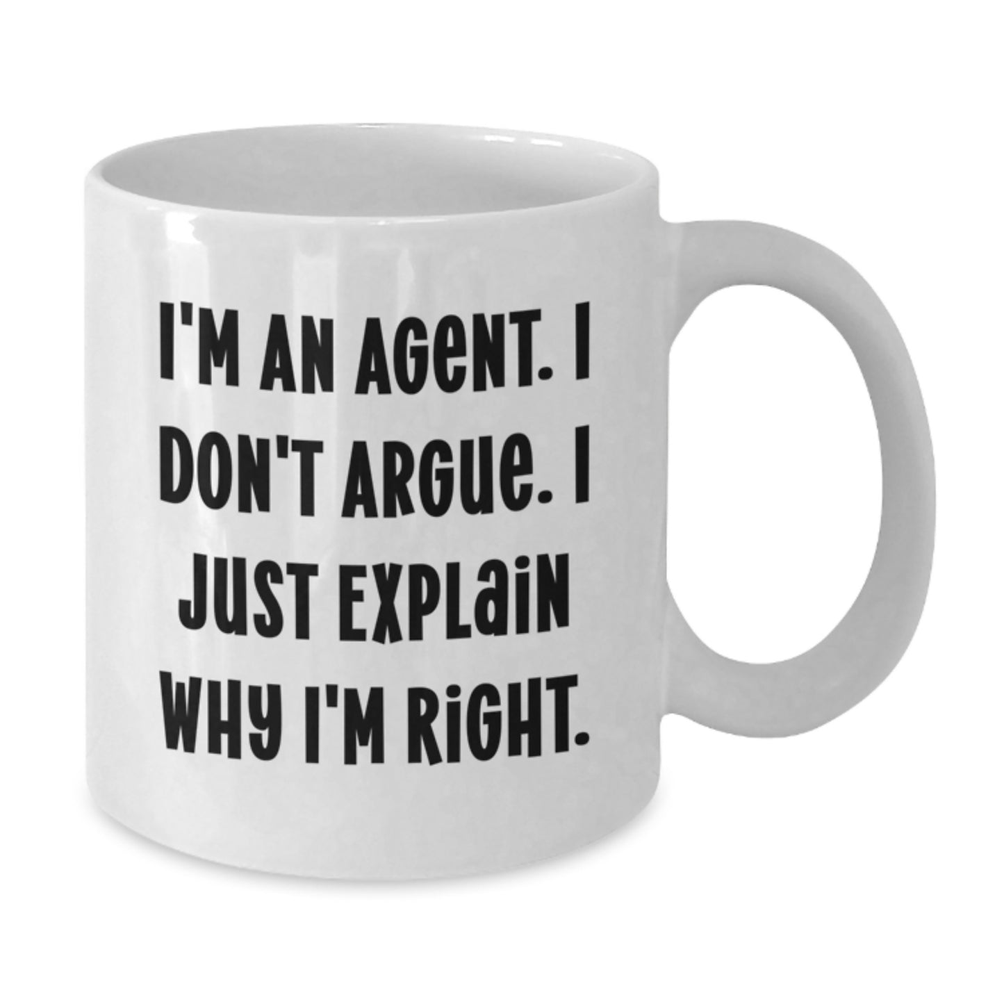 Funny Agent White Coffee Mug for Graduation Unique Gifts from Friends and Family - White Ceramic - Additional