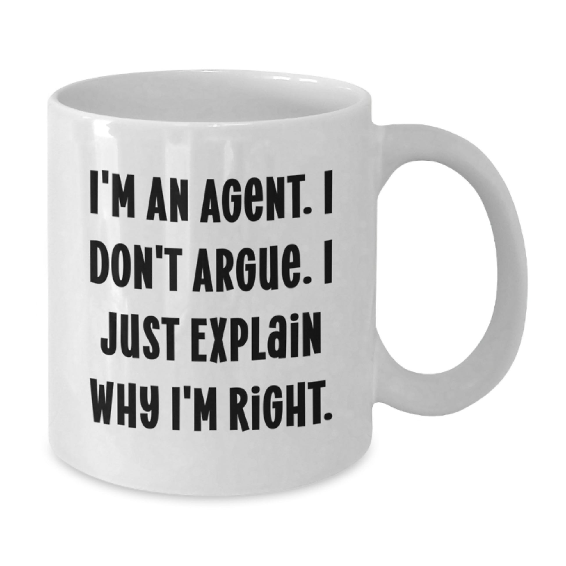 Funny Agent White Coffee Mug for Graduation Unique Gifts from Friends and Family - White Ceramic - Additional