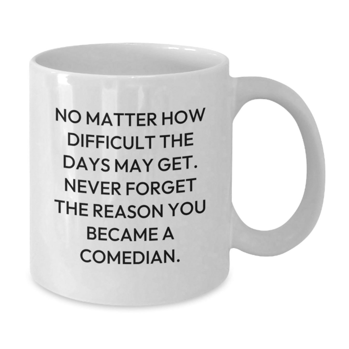 Funny Comedian Gifts from Friends, Inspirational White Coffee Mug for Comedian, Graduation Unique Gifts - Never Forget - Additional