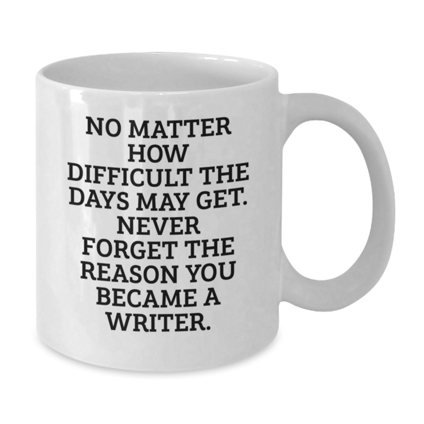 Funny Writer Gifts from Friends for Graduation Unique White Coffee Mug - Never Forget the Reason You Became a Writer - Additional