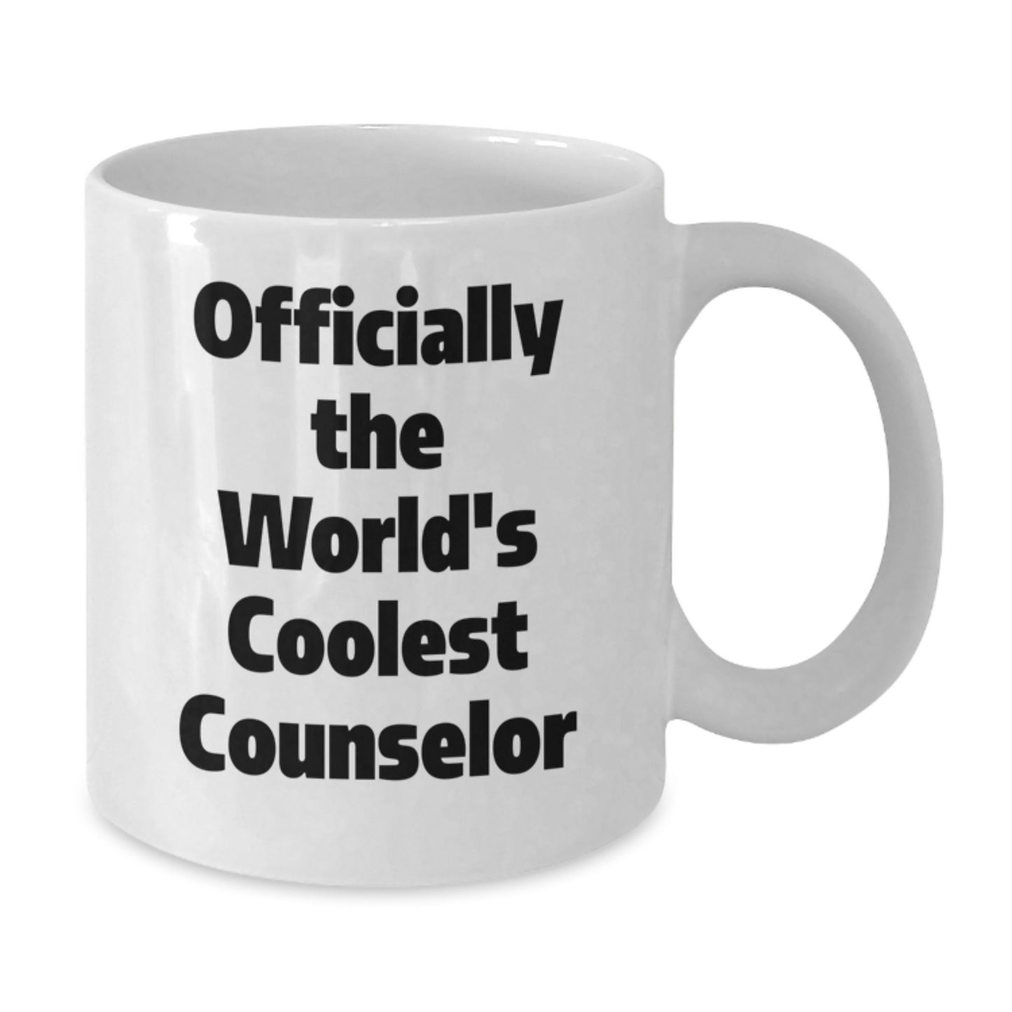 Funny Counselor Gifts from Friends - White Coffee Mug for Valentine's - Officially The World's Coolest Counselor - Additional