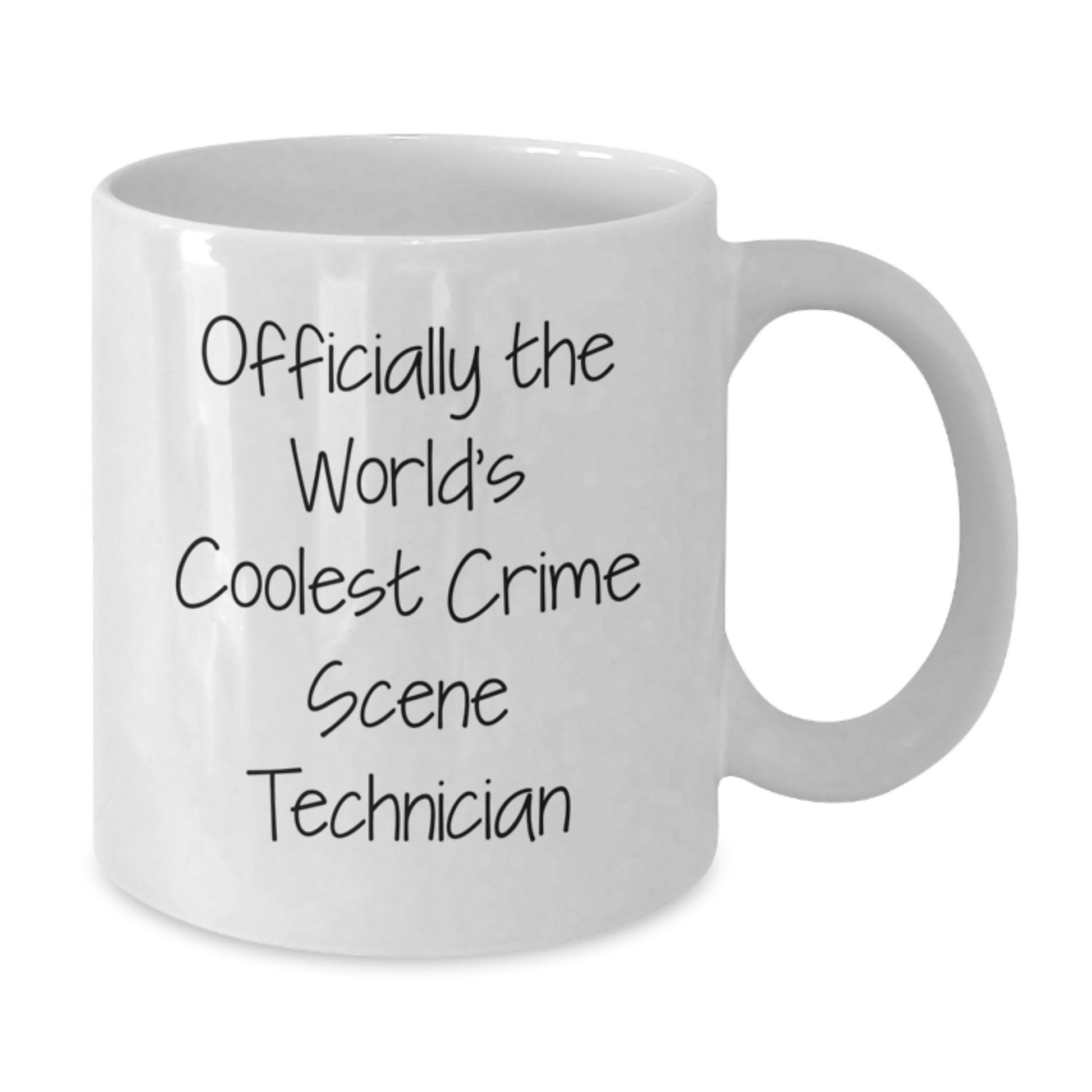 Funny Crime Scene Technician Gifts for Him - Gifts from Friends or Family - White Coffee Mug - Officially The World's Coolest Crime Scene Technician - Additional