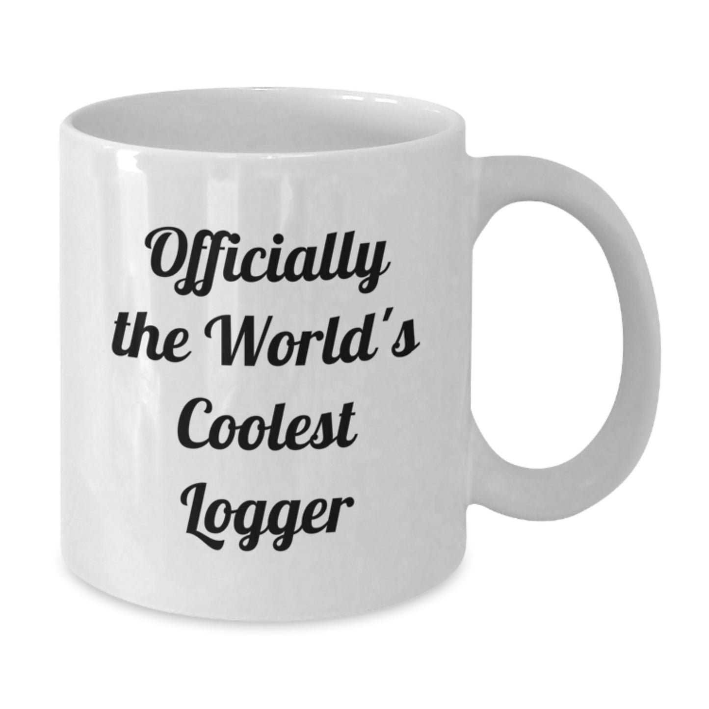 Funny Logger Gifts for Men, White Coffee Mug, Officially The World's Coolest Logger Quote, Christmas Unique Presents from Friends or Family - Additional