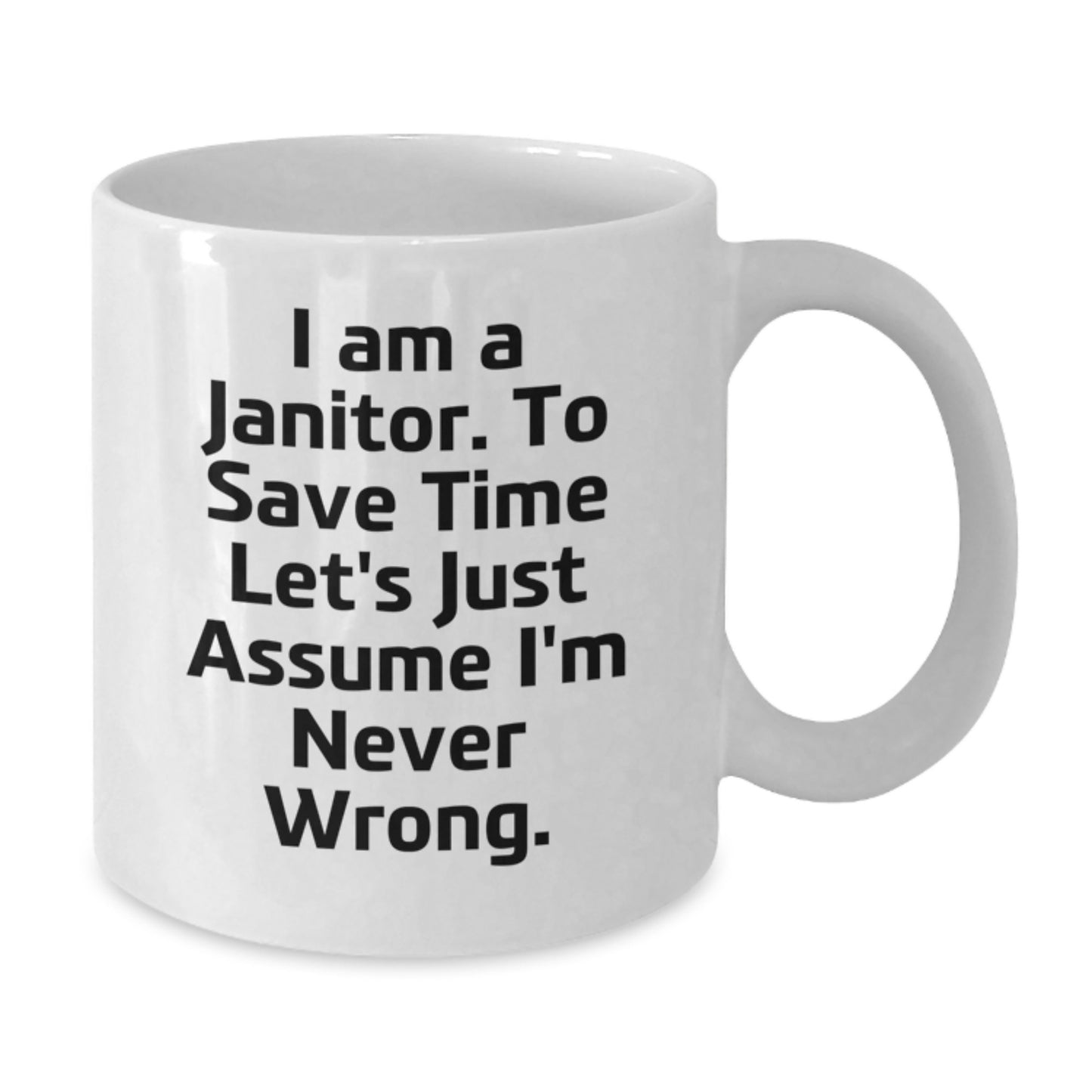 Funny Janitor Gifts for Men, White Coffee Mug for Birthday Unique Gifts from Friends - Additional