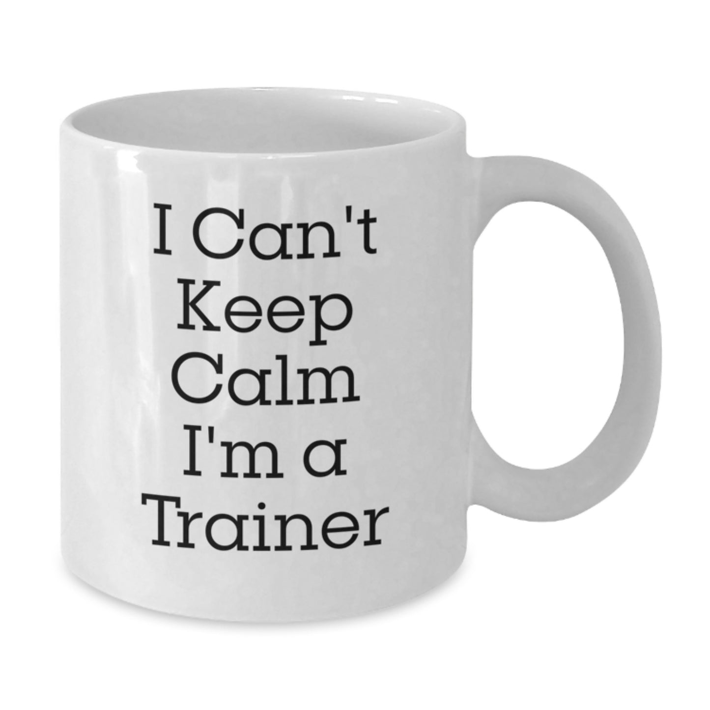 Funny I Can't Keep Calm Gifts for Trainer from Family - White Coffee Mug Christmas Unique Gifts - Additional
