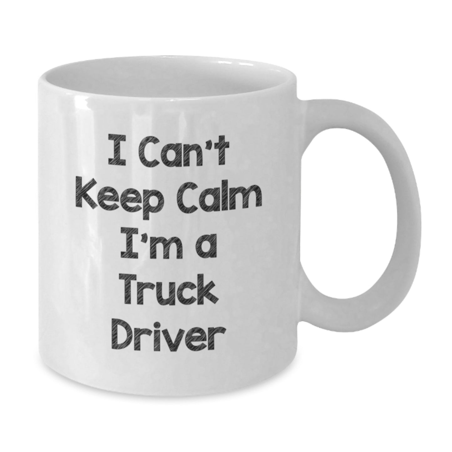 Funny Truck Driver Gifts for Men - White Coffee Mug from Friends - I Can't Keep Calm I'm A Truck Driver Christmas Unique Presents - Additional