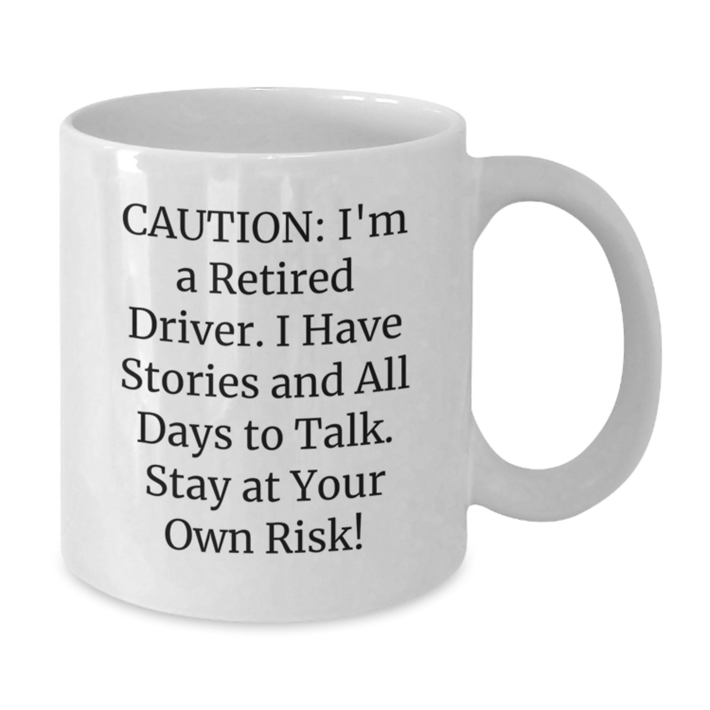 Driver-Themed White Coffee Mugs Funny Quote Gifts from Friends for Men - Stay At Your Own Risk! Christmas Unique Gifts - Additional