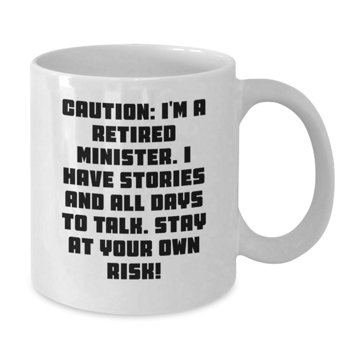 Funny Minister White Coffee Mug Gifts from Friends to Retired Ministers at Christmas - Additional