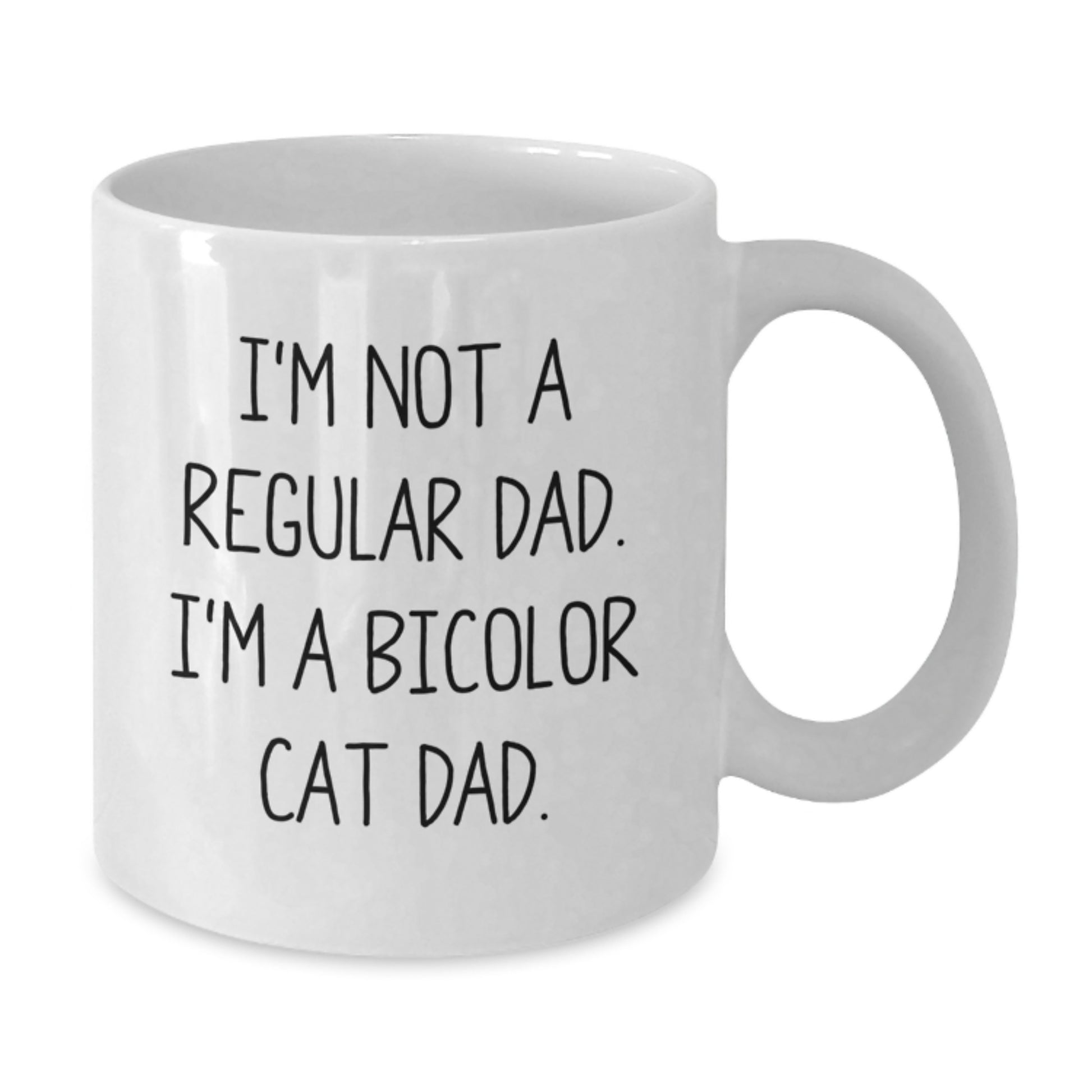 Bicolor Cat Dad Funny Gifts from Men for Bicolor Cat Graduation Unique White Coffee Mug - Additional