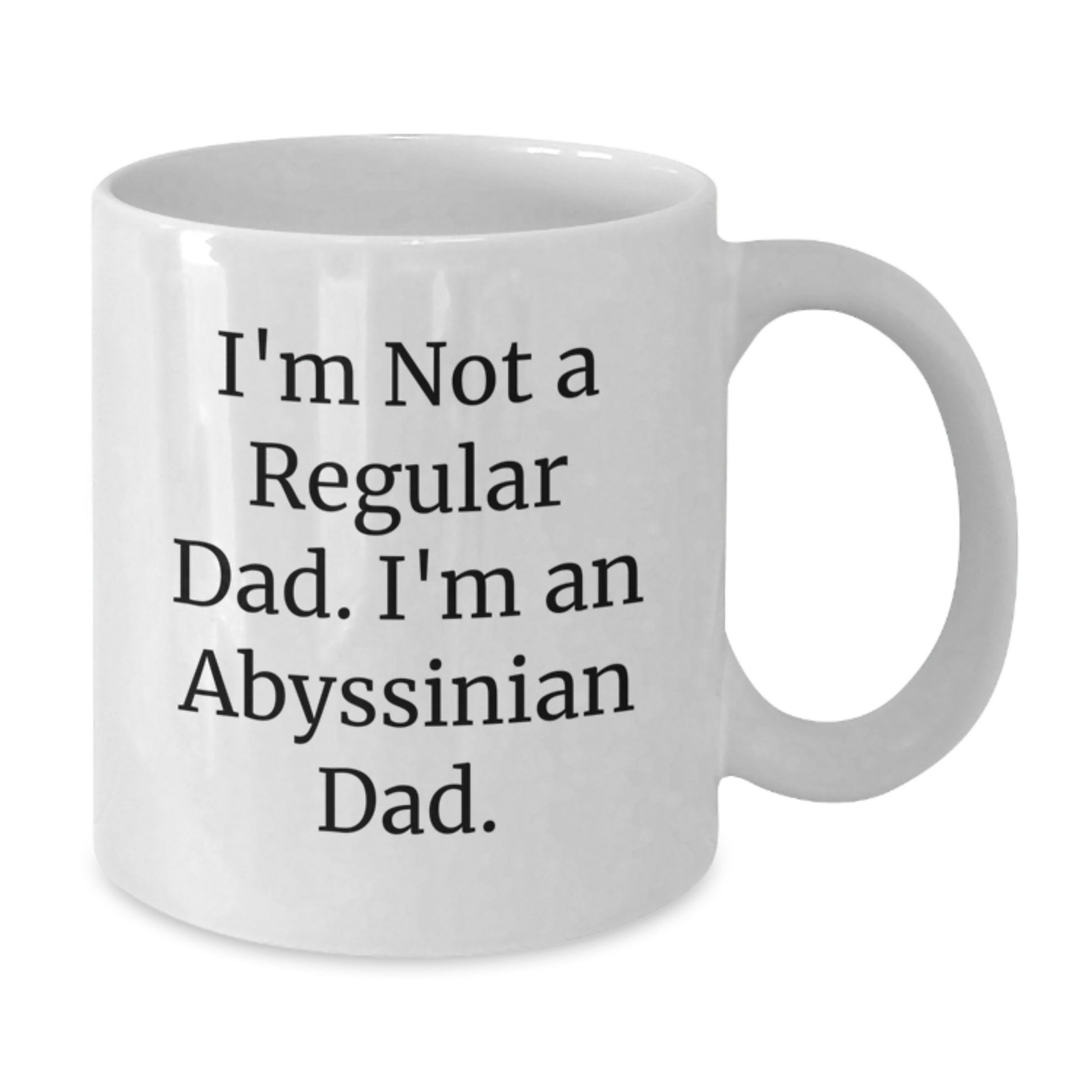 Abyssinian Cat Dad Gifts for Men - I'm Not A Regular Dad. I'm An Abyssinian Dad. White Coffee Mug, Graduation Unique Gifts from Dad to Men - Additional