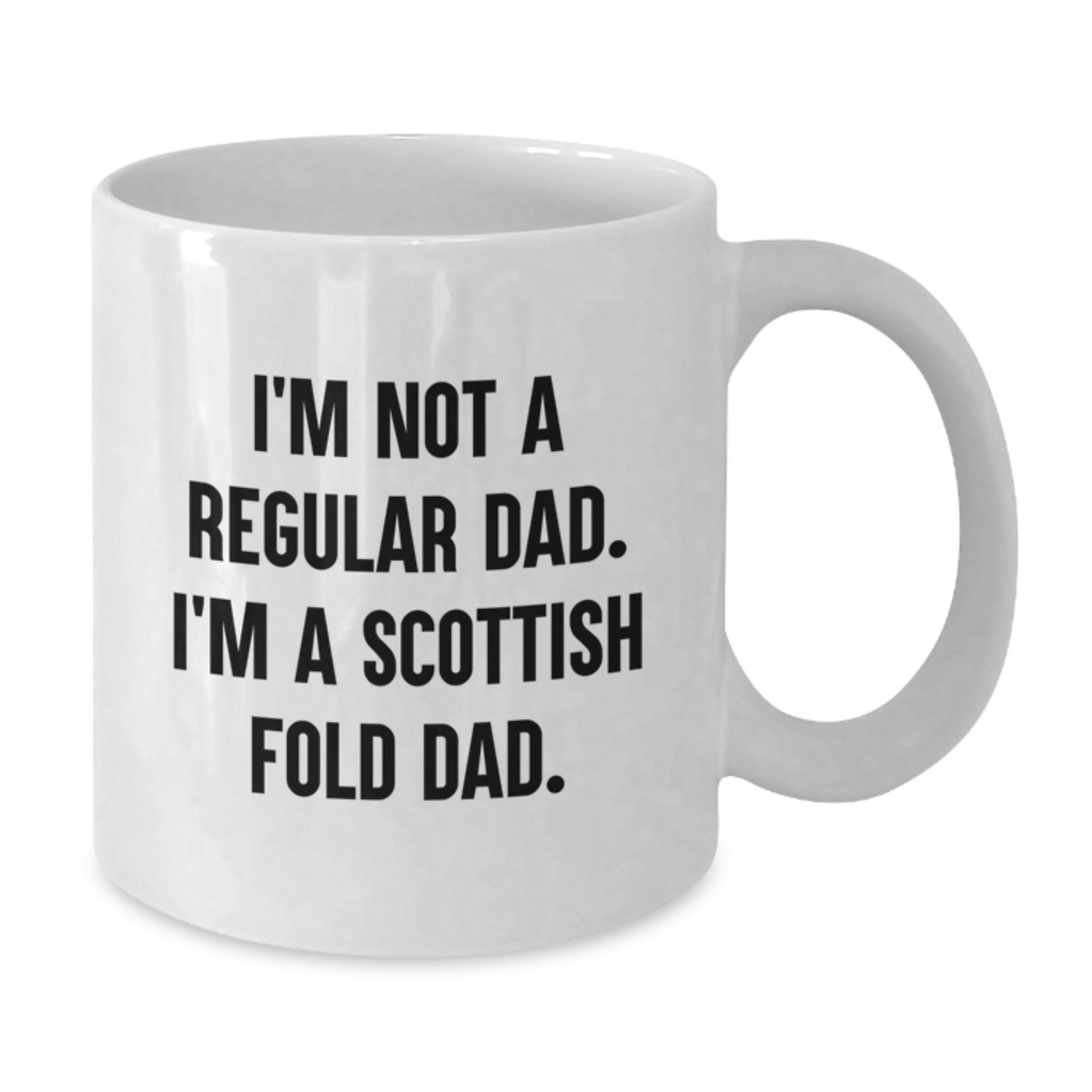 Funny Scottish Fold Cat Dad Quotes White Coffee Mug Gifts for Men from Dad, Unique Graduation Gifts for Scottish Fold Cat Lovers - Additional