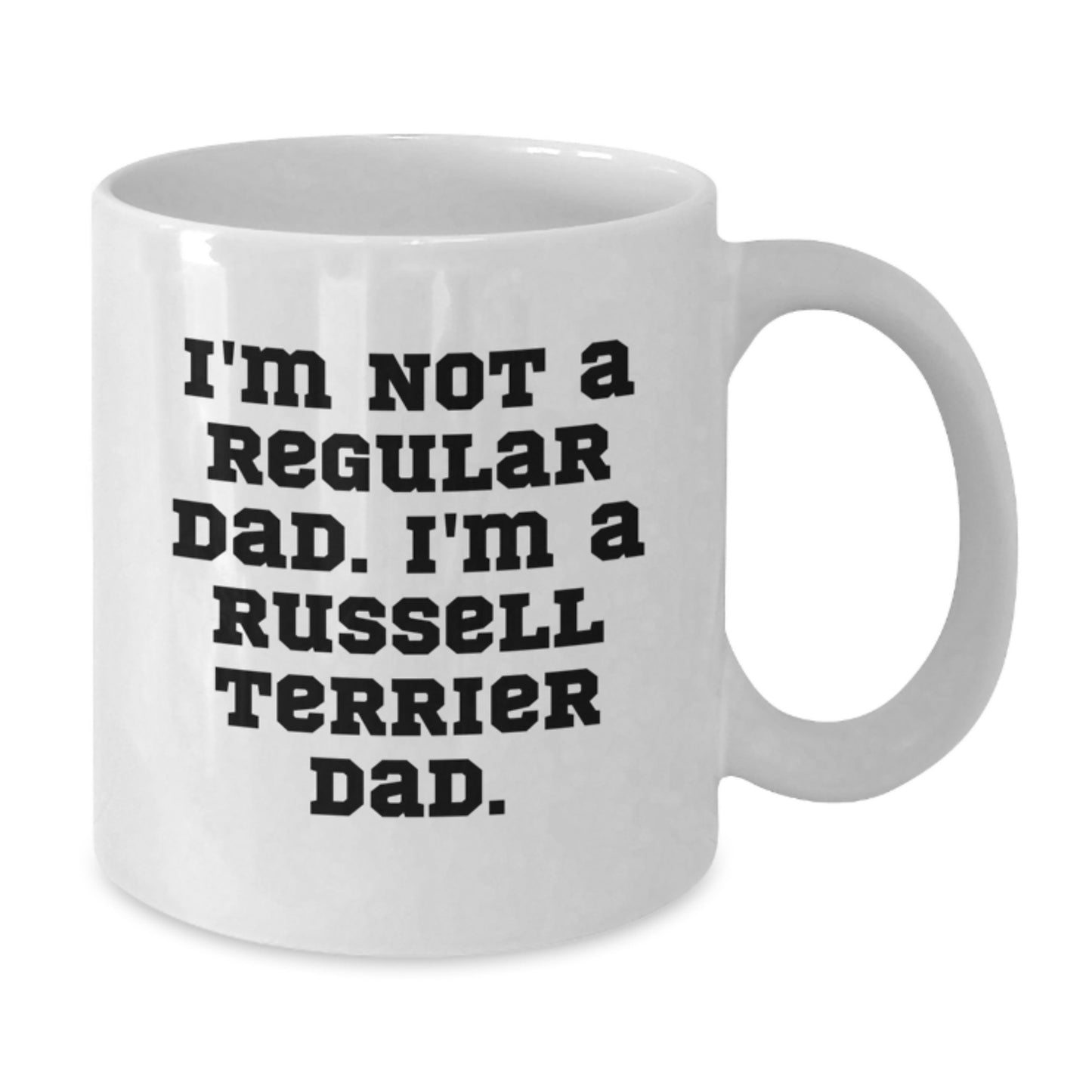 Gifts from Dad to Russell Terrier Dog Lover, Funny 'I'm Not A Regular Dad' White Coffee Mug for Christmas Unique Gifts - Additional