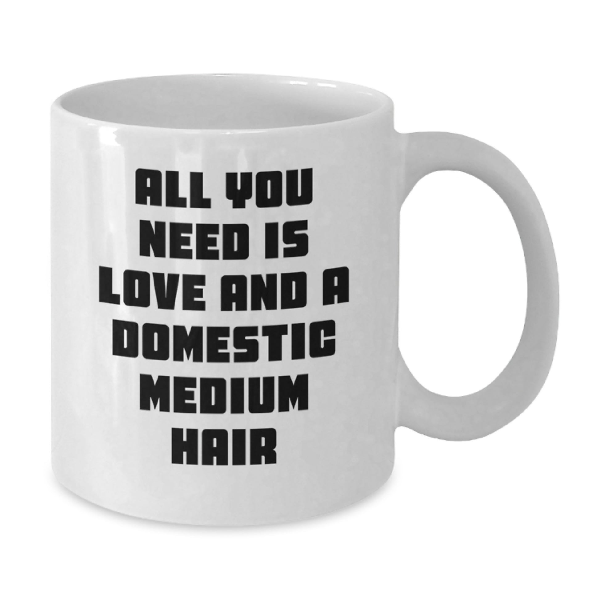 Domestic Medium Hair Lover White Coffee Mug Gifts from Friends, Inspirational Christmas Unique Mugs for Family Members and Women - Additional