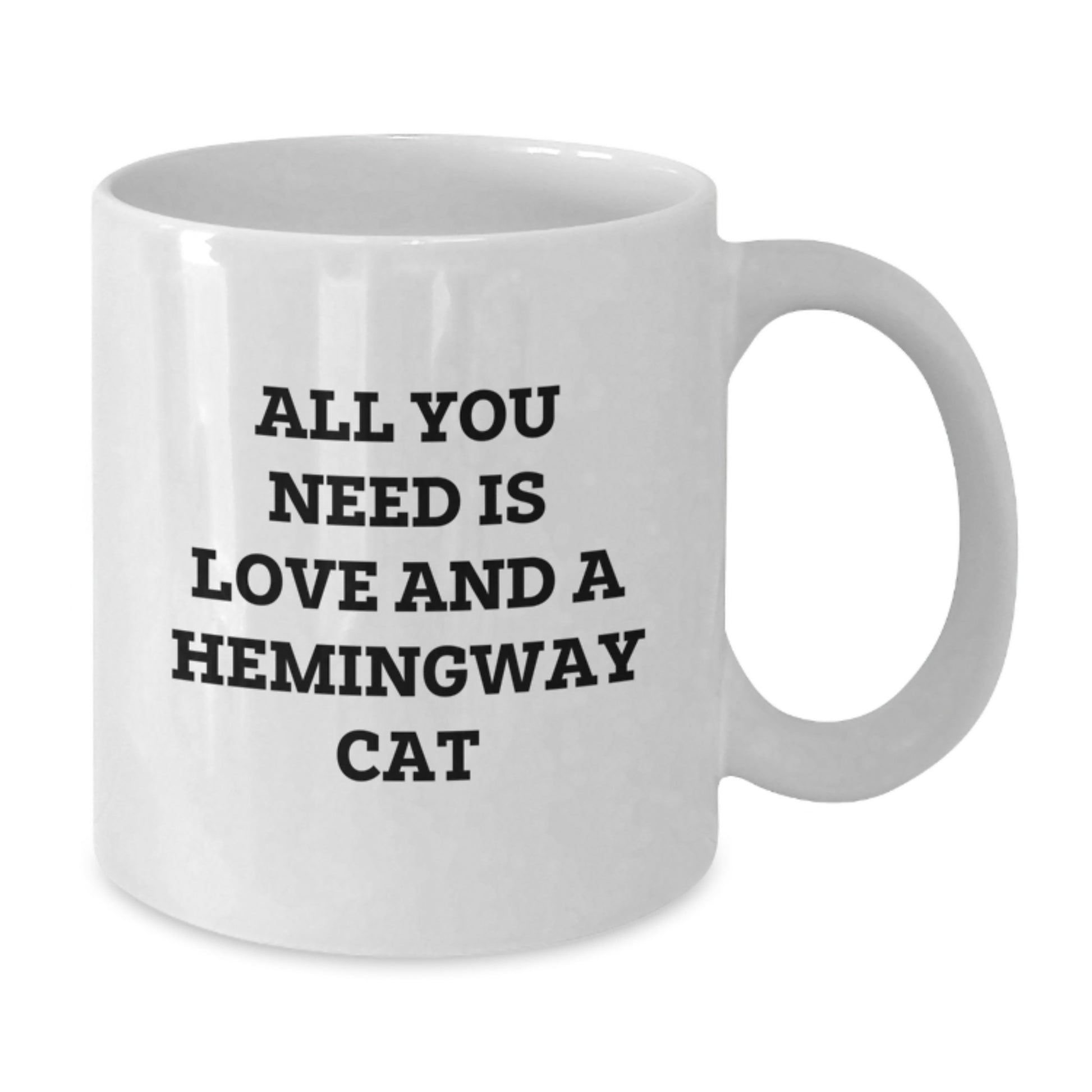 Funny Hemingway Cat Gifts from Men - White Coffee Mug for Women, Friends, and Family - Christmas Unique Presents - Additional