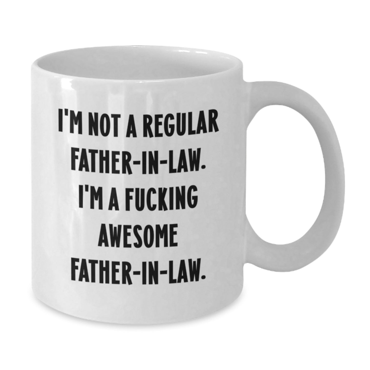 Funny Father-in-law Gifts, Unique White Coffee Mugs for Dad, Christmas Unique Gifts from Family, I'm A F--king Awesome Father-in-law Mug - Additional