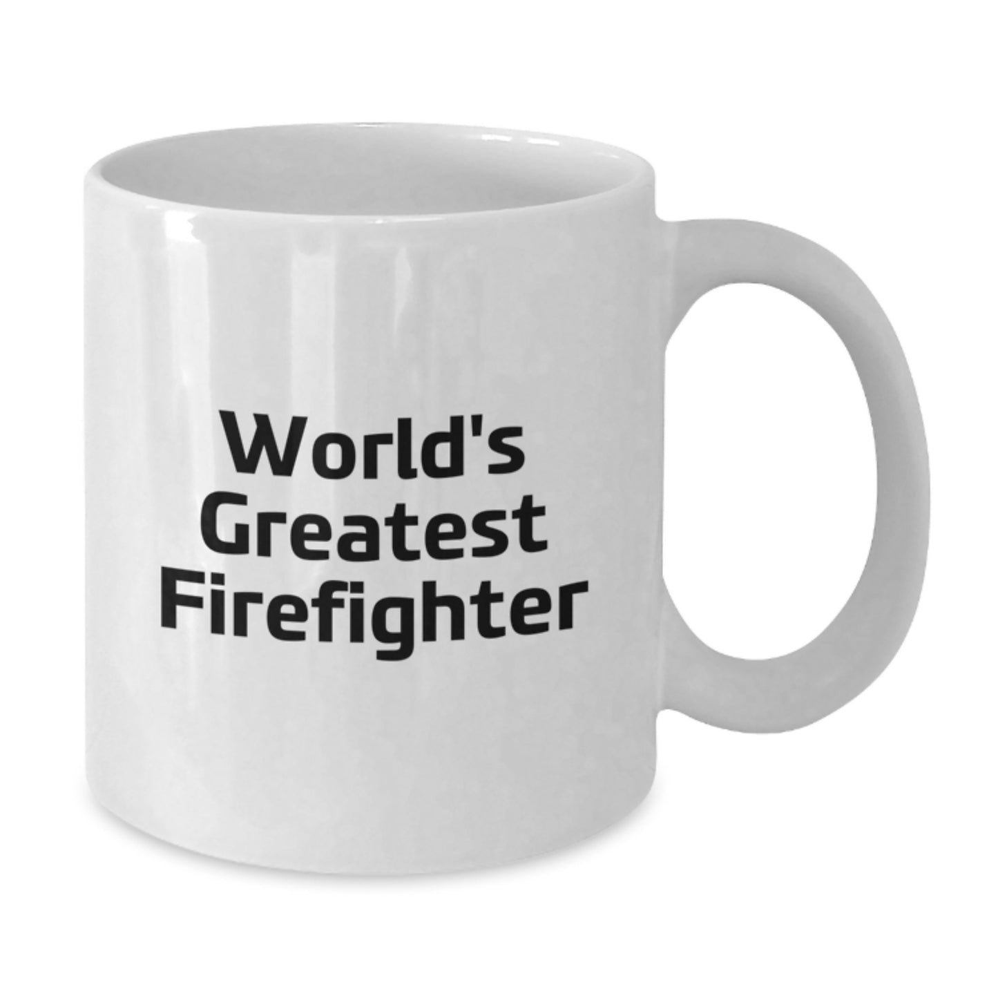 Funny Firefighter Gift for Men - World's Greatest Firefighter White Coffee Mug, Gifts from Family for Father's Day Unique - Additional