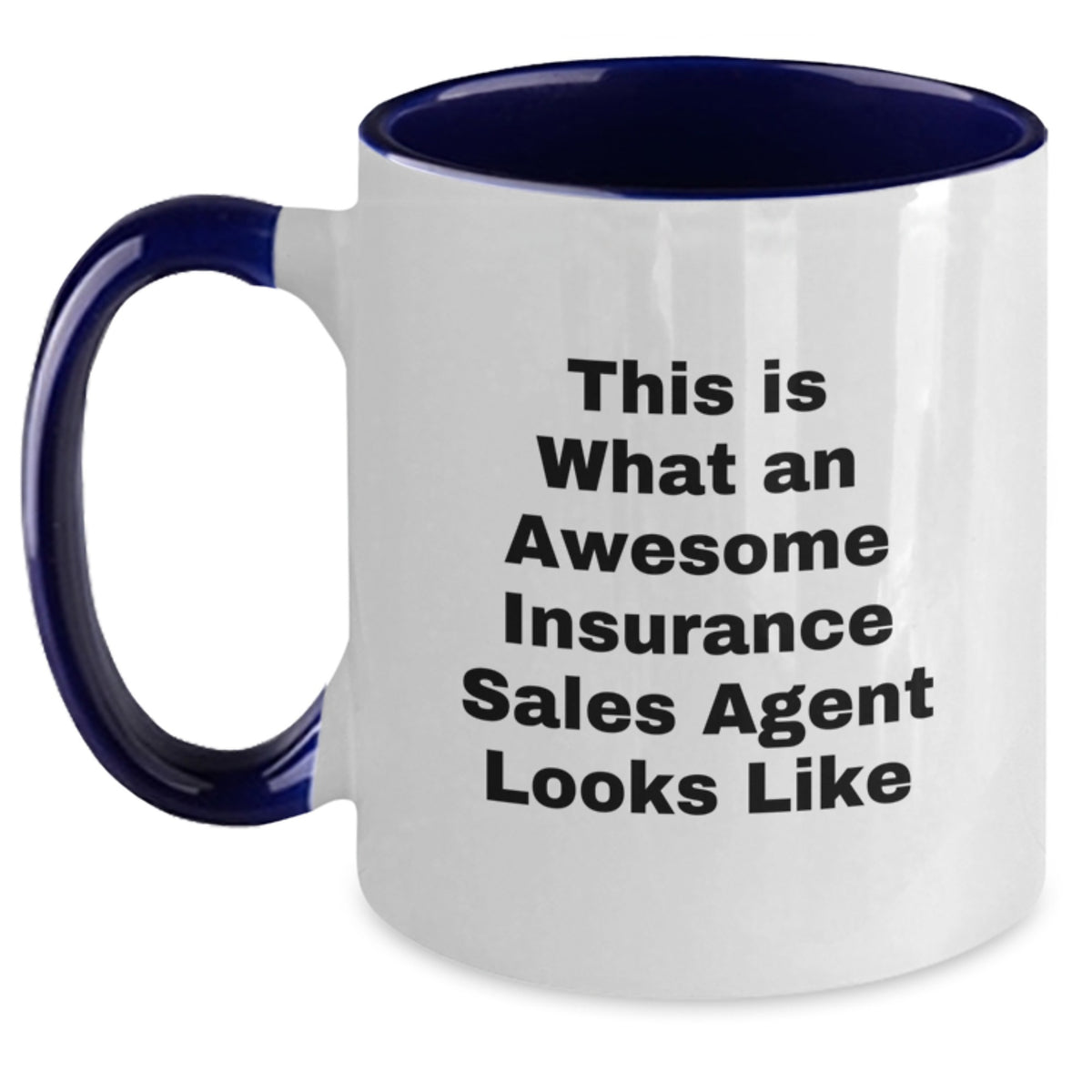 Gifts for Insurance Sales Agents, Funny 'This Is What An Awesome Insurance Sales Agent Looks Like' Two Tone Coffee Mug for Men, Christmas Unique Ideas from Friends, Coworkers or Family Members - Main