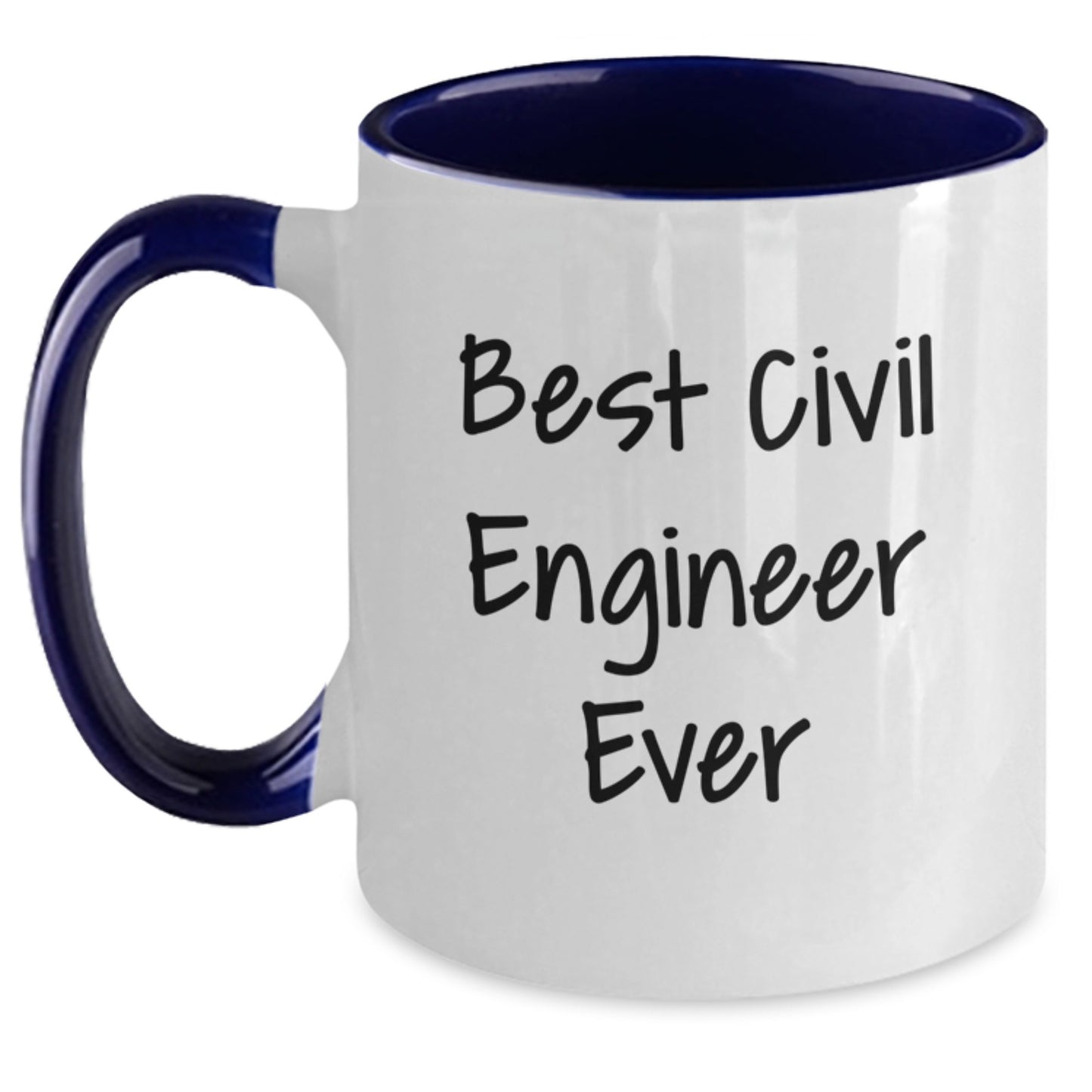 Civil Engineer Gifts from Friends Funny Two Tone Coffee Mug, Best Civil Engineer Ever - Main