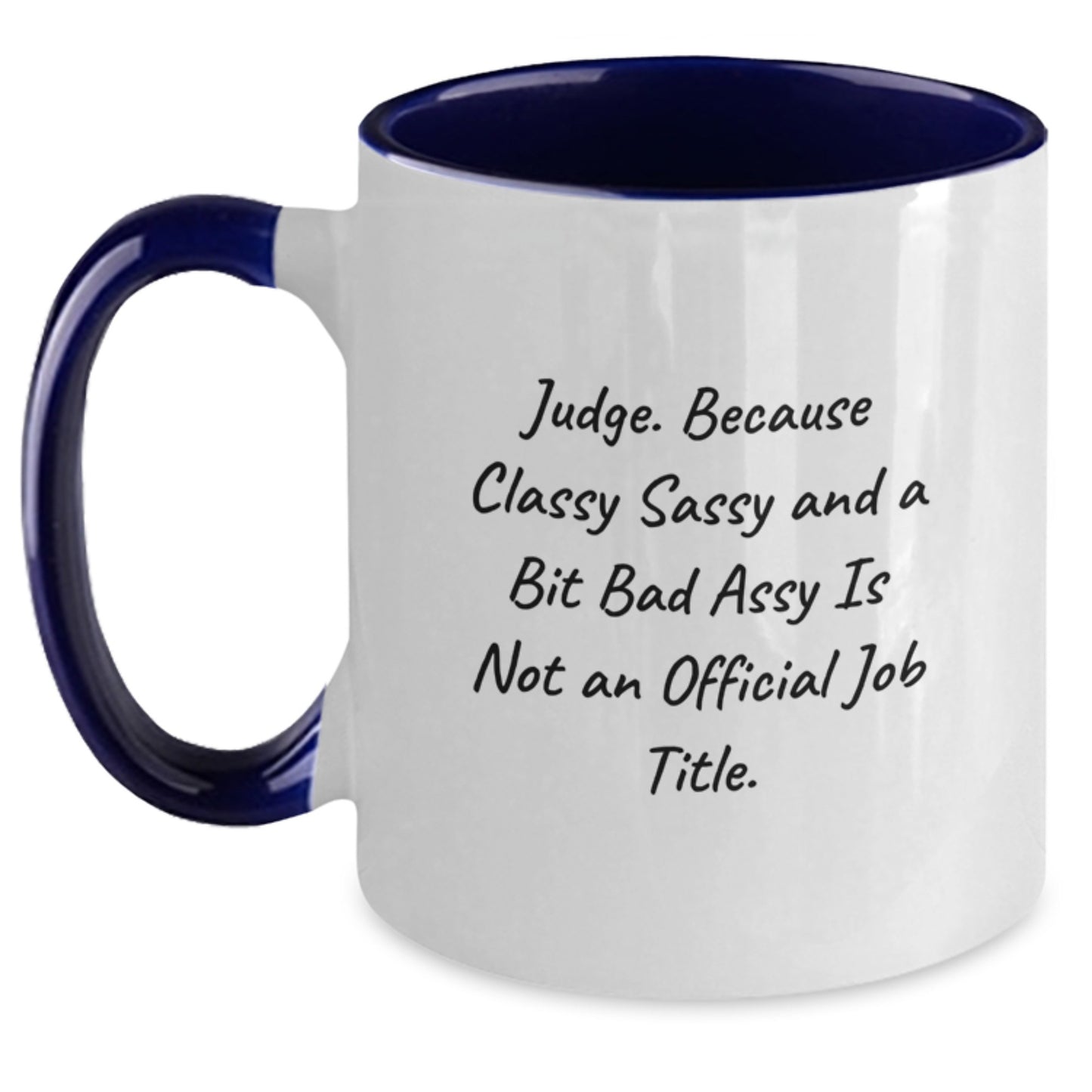Funny Judge Gifts from Friends, Judge Two Tone Coffee Mug for Judge, Unique Graduation Unique Gifts for Judge - Main