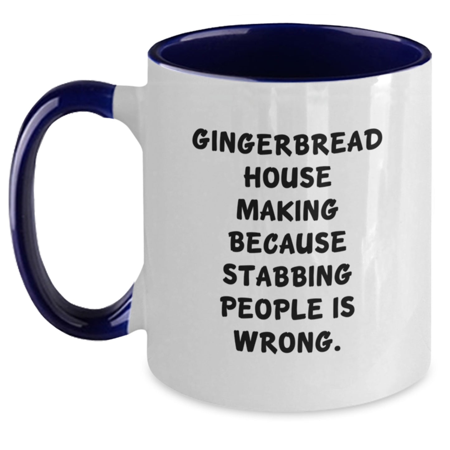 Funny Gingerbread House Making Gifts for Men Funny Two Tone Coffee Mug, Gifts from the Kitchen, Perfect for Gingerbread House Making Enthusiasts, Christmas Unique Gifts - Main