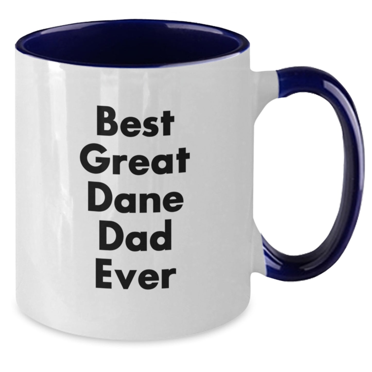 Funny Great Dane Dog Gifts for Dad, Best Great Dane Dad Ever Two Tone Coffee Mug, Valentine's Unique Gifts from Dad to Great Dane Dog Lover - Additional