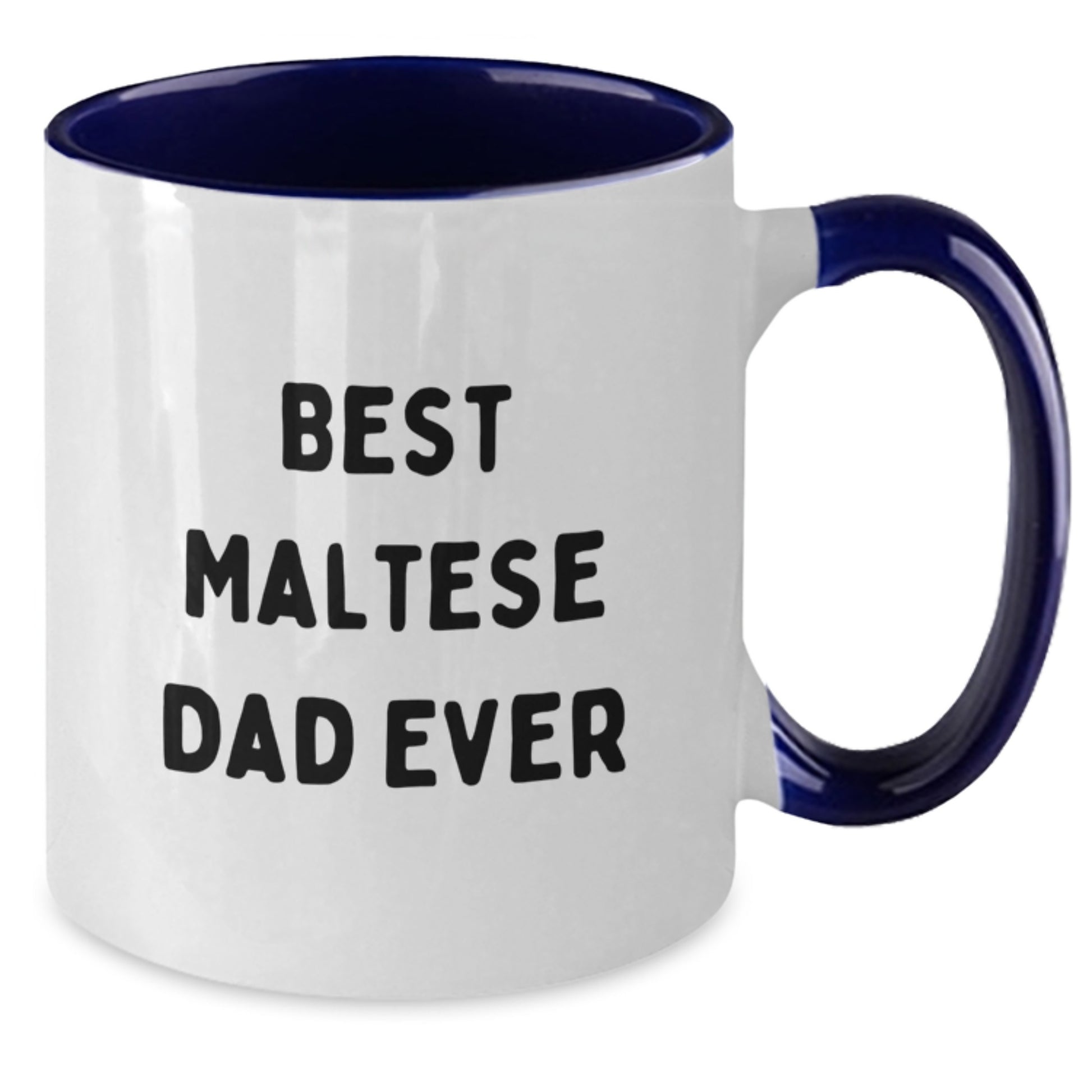 Maltese Dog Lovers Best Dad Ever Funny Two Tone Coffee Mug Gifts from Friends for Graduation - Additional