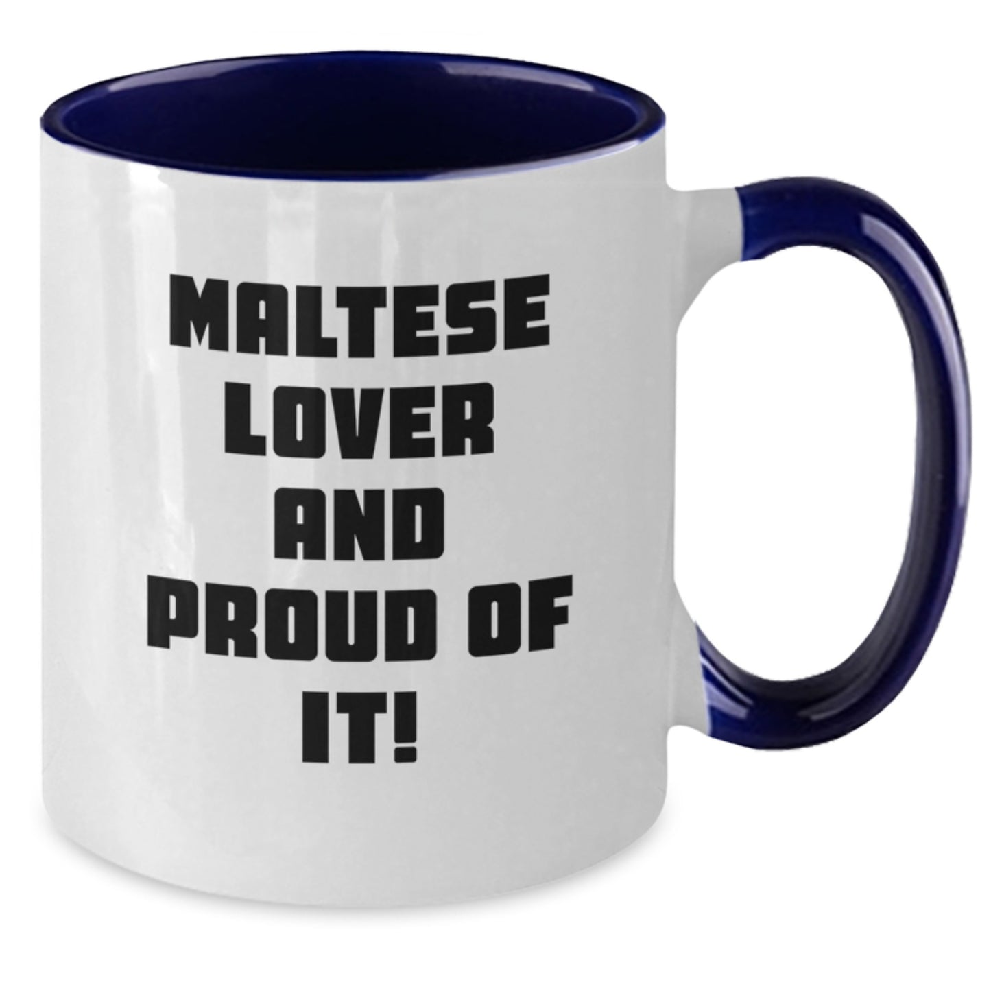 Funny Maltese Dog Lover Gifts from Men to Maltese Dog Owners on Birthday Unique Gifts, Cute Two Tone Coffee Mug - Additional