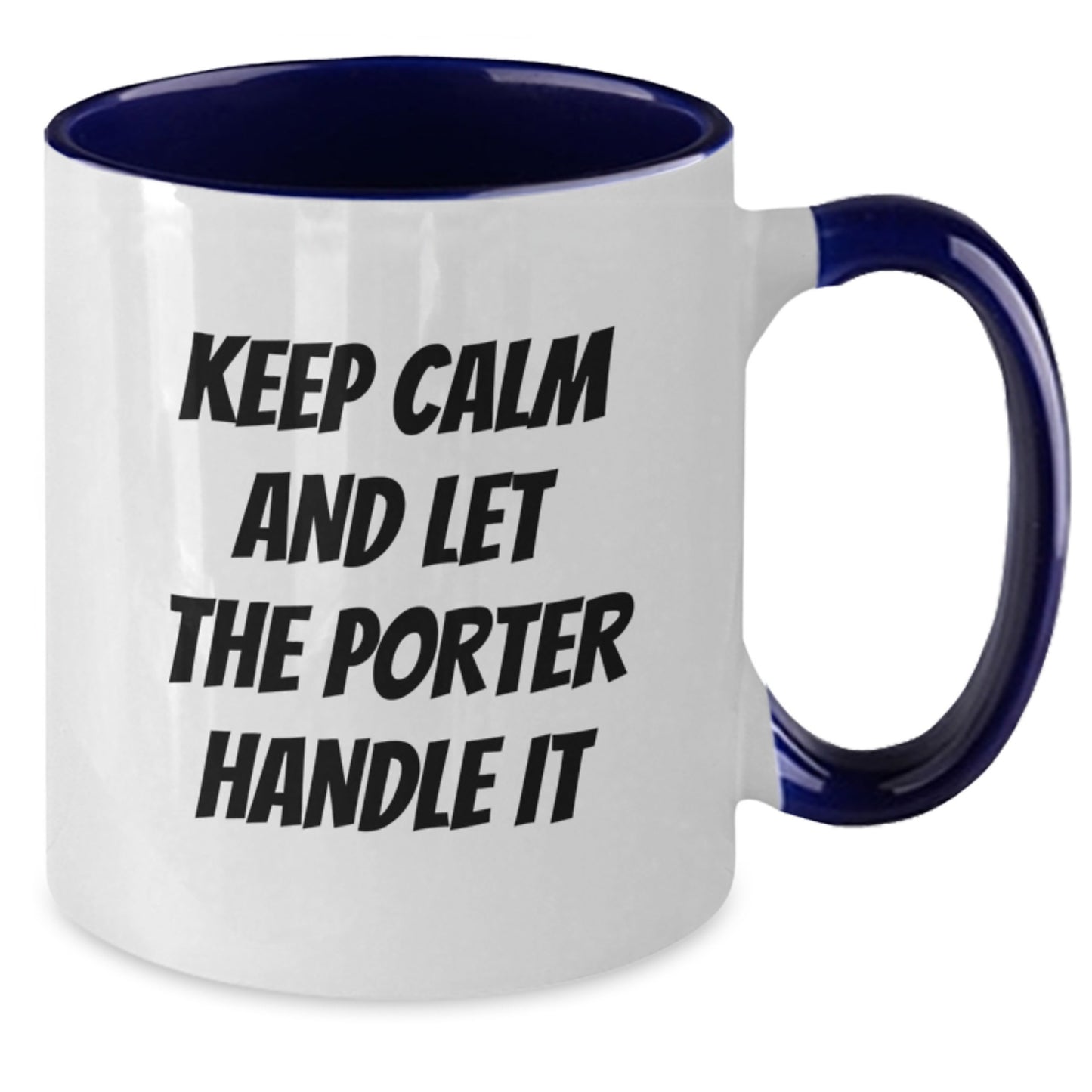 Funny Keepsake Gifts from Friends for Porter Two Tone Coffee Mugs, Birthday Unique Gifts for Men or Women - Additional